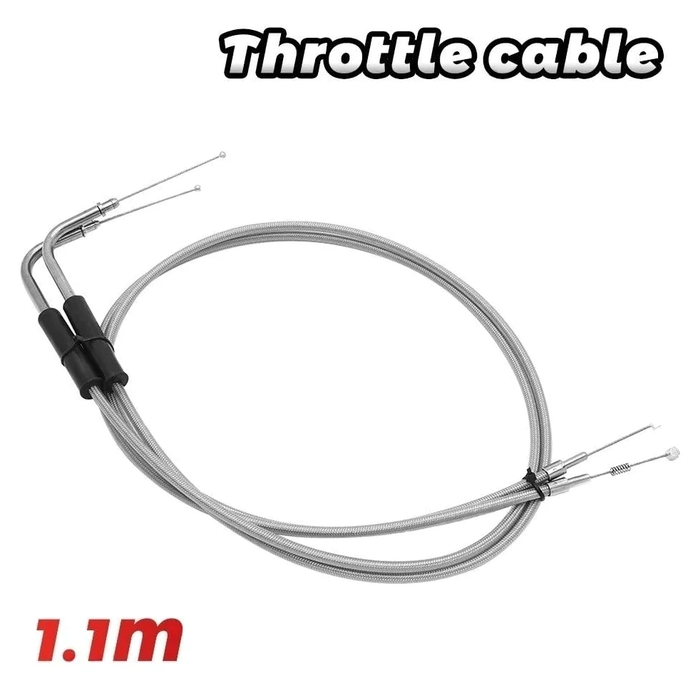 Cables de acero tejidos para motocicleta, funda cables acelerador Para Sportster XL1200 883 Para Dyna Para Road King Para Electra Glide