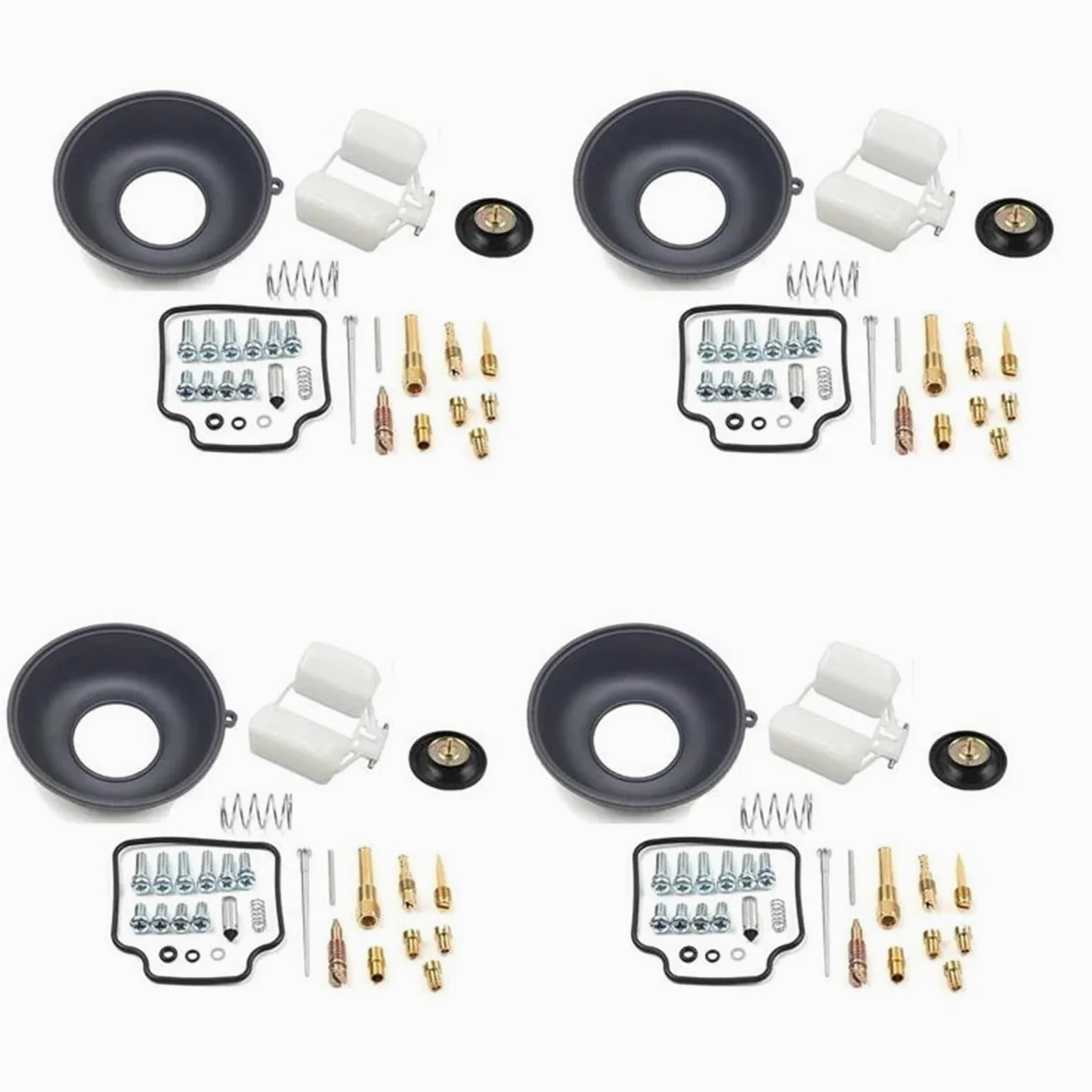 Juego De Reconstrucción Carburador Kit De Reparación Carburador Motocicleta para NX650 XR650 Dominator XR650L Flotador Aguja Válvula Junta Tornillo Aire Diafragma(4SET)
