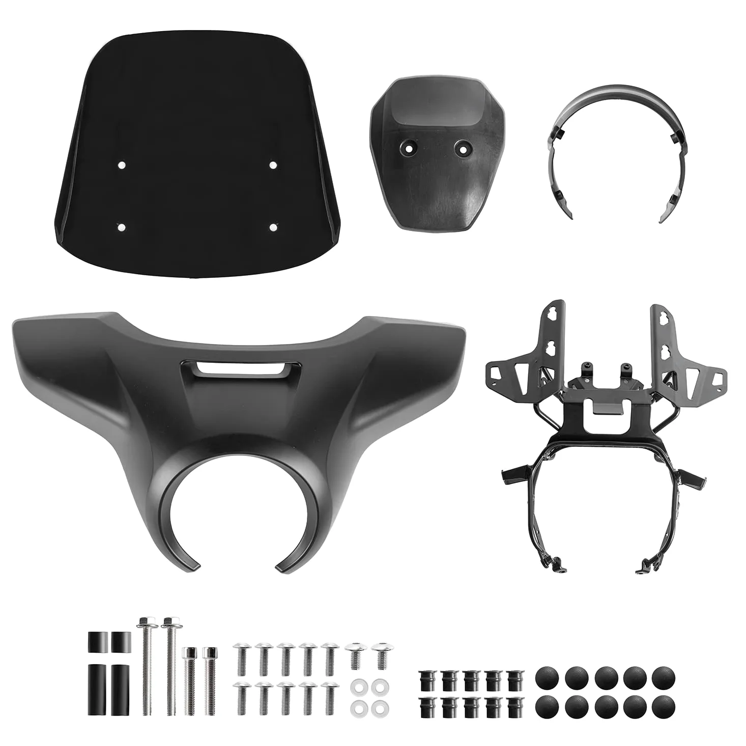 Máscara de carenado para Faros Delanteros de Motocicleta, Compatible con H-Onda Rebel CMX1100 CMX 1100 2021 2022 2023, Deflector de Viento (Humo con Negro Mate)