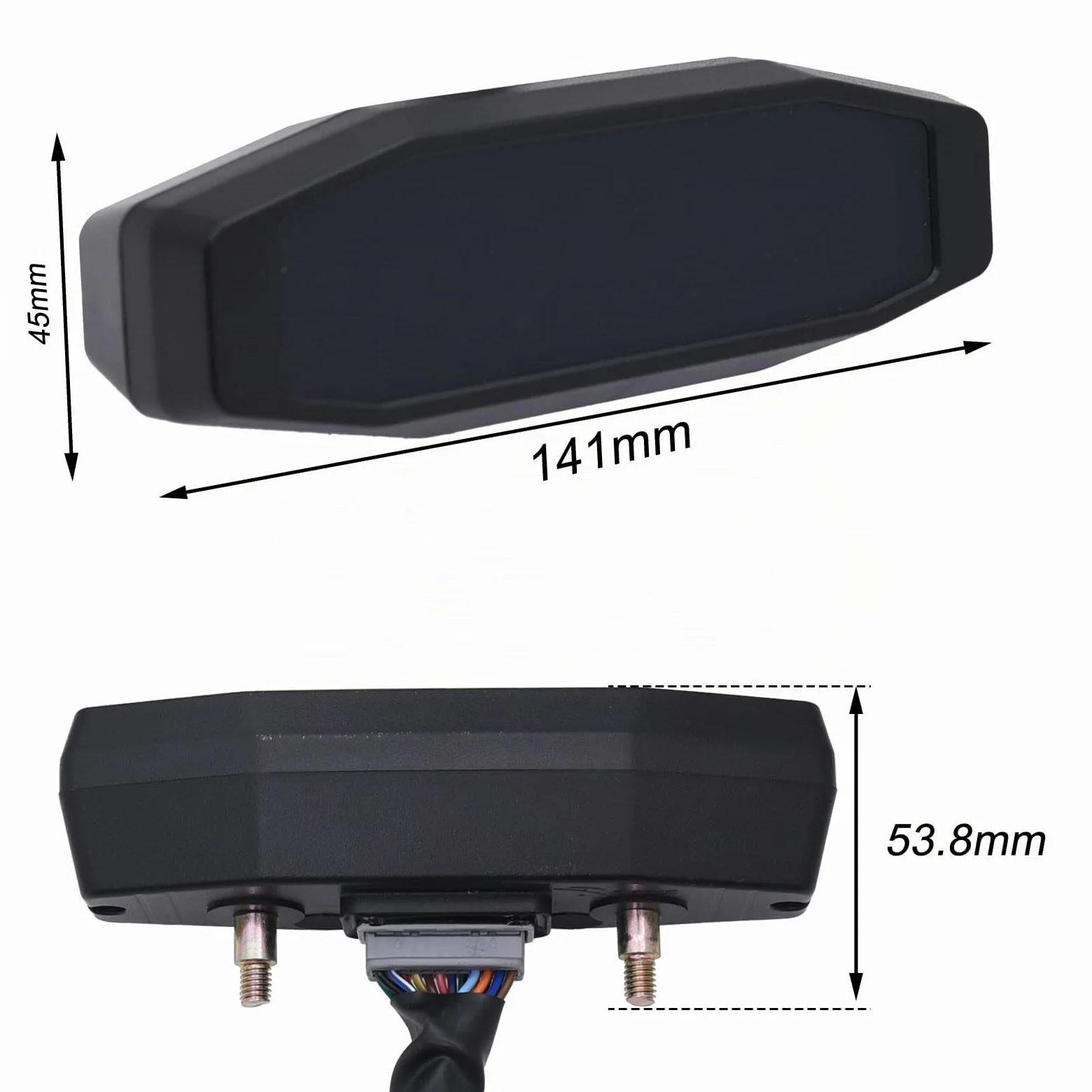 KAOLALI Velocímetro Universal Mejorado para Motocicleta, Tacómetro Digital Impermeable de 12000 RPM para Medidor de Aceite de Motocicleta, Cuentakilómetros Dual, Velocímetro