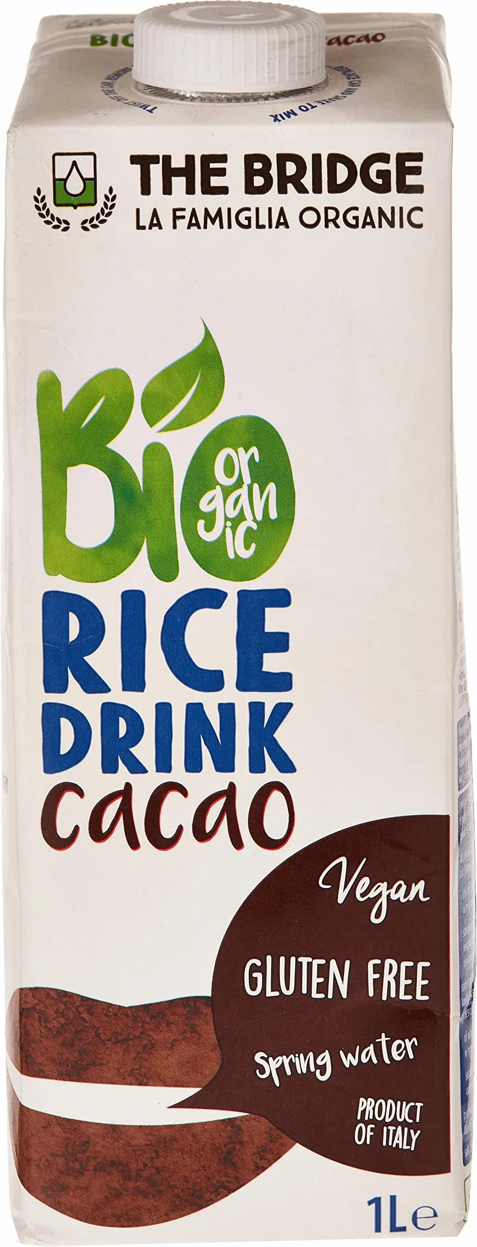 Bio Leche de Arroz Choco 1000 ml Bebida Vegetal Sin Lácteos