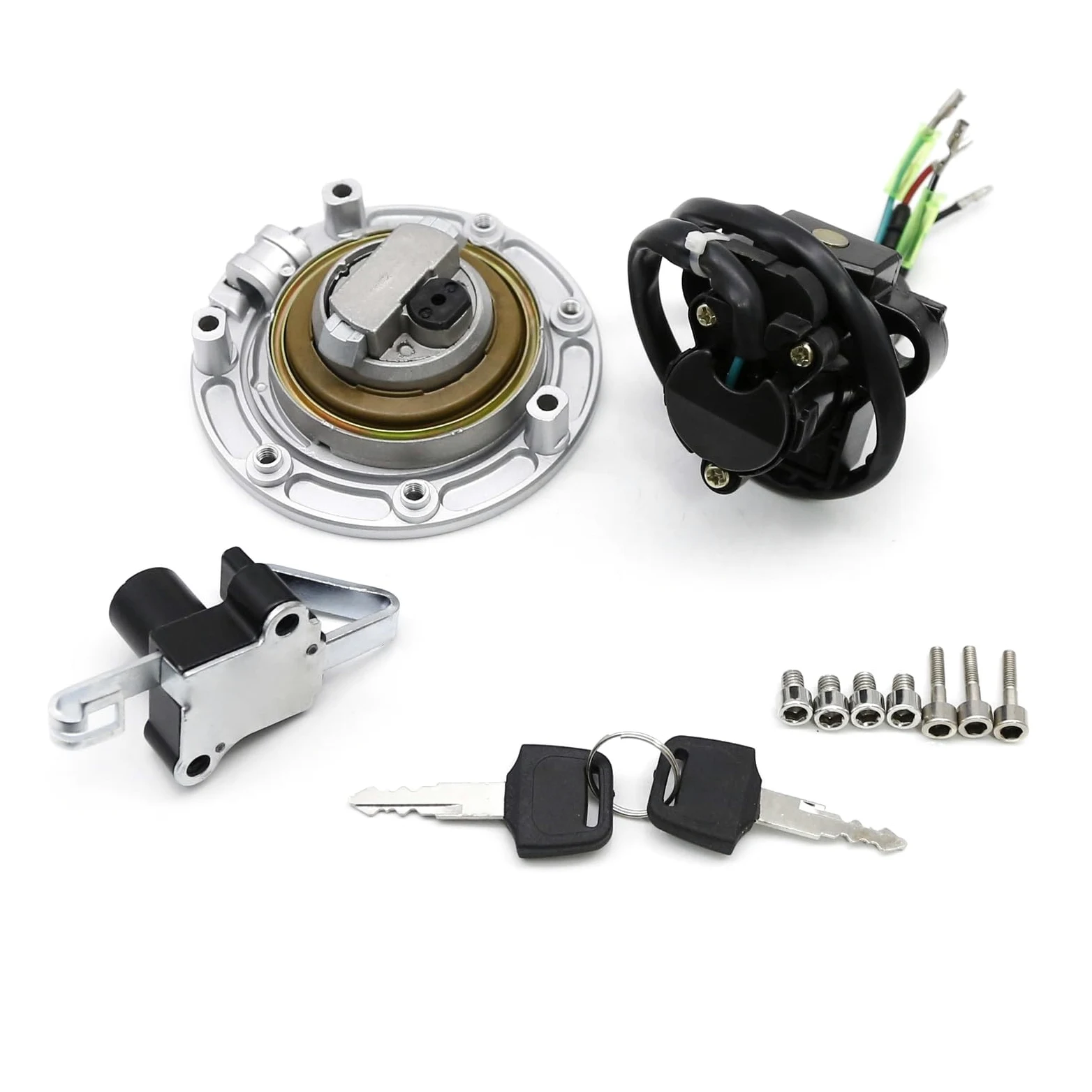 Interruptor de Encendido Compatible con NSR125 1993 1994 1995 1996-2004 2003 2002 2001 Tapa Gas para Motocicleta Asiento Interruptor Encendido Bloqueo Inicio Juego Llaves Contacto