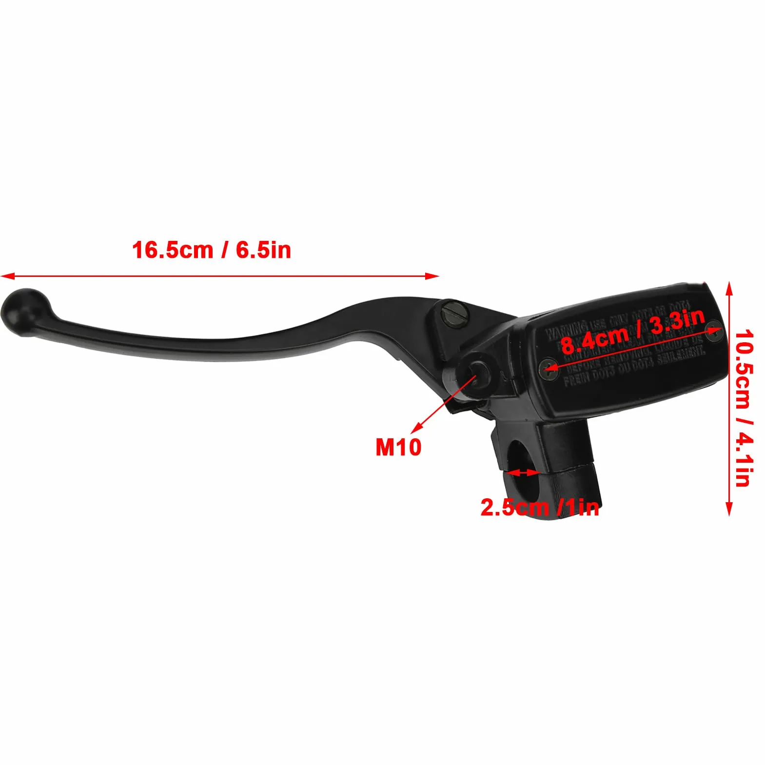 Tissting Cilindro Maestro de Embrague de Freno, Doble Bomba Hidráulica de Aluminio Forjado CNC con Tanque de Aceite 14 ml y Mirilla, Palanca Manillar Izquierda Derecha para Motocicleta Universal