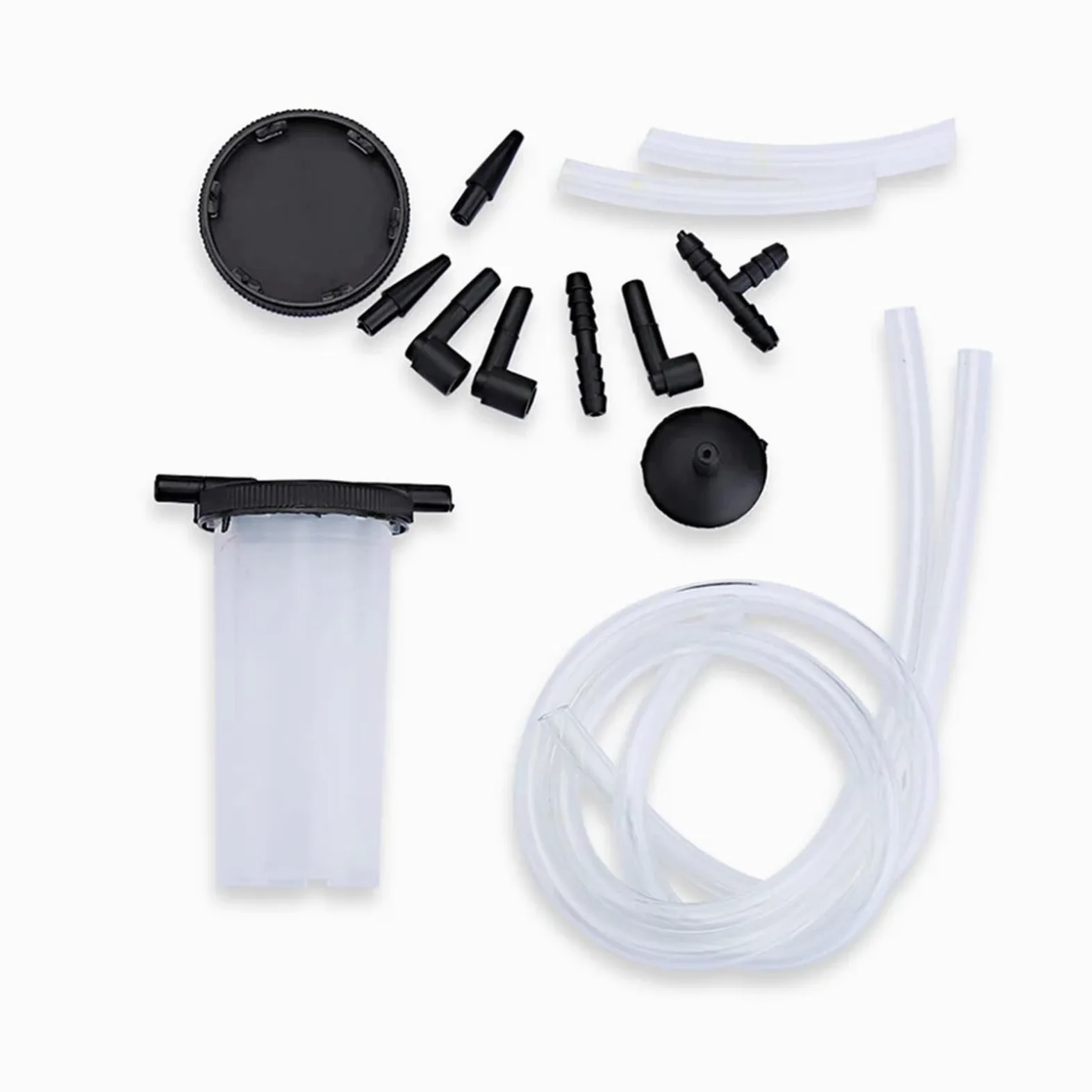 Kit de purga de freno 2 en 1, juego de prueba de bomba de vacío de mano compatible con automóviles con funda protegida, sistema de purga de embrague de freno de un solo hombre