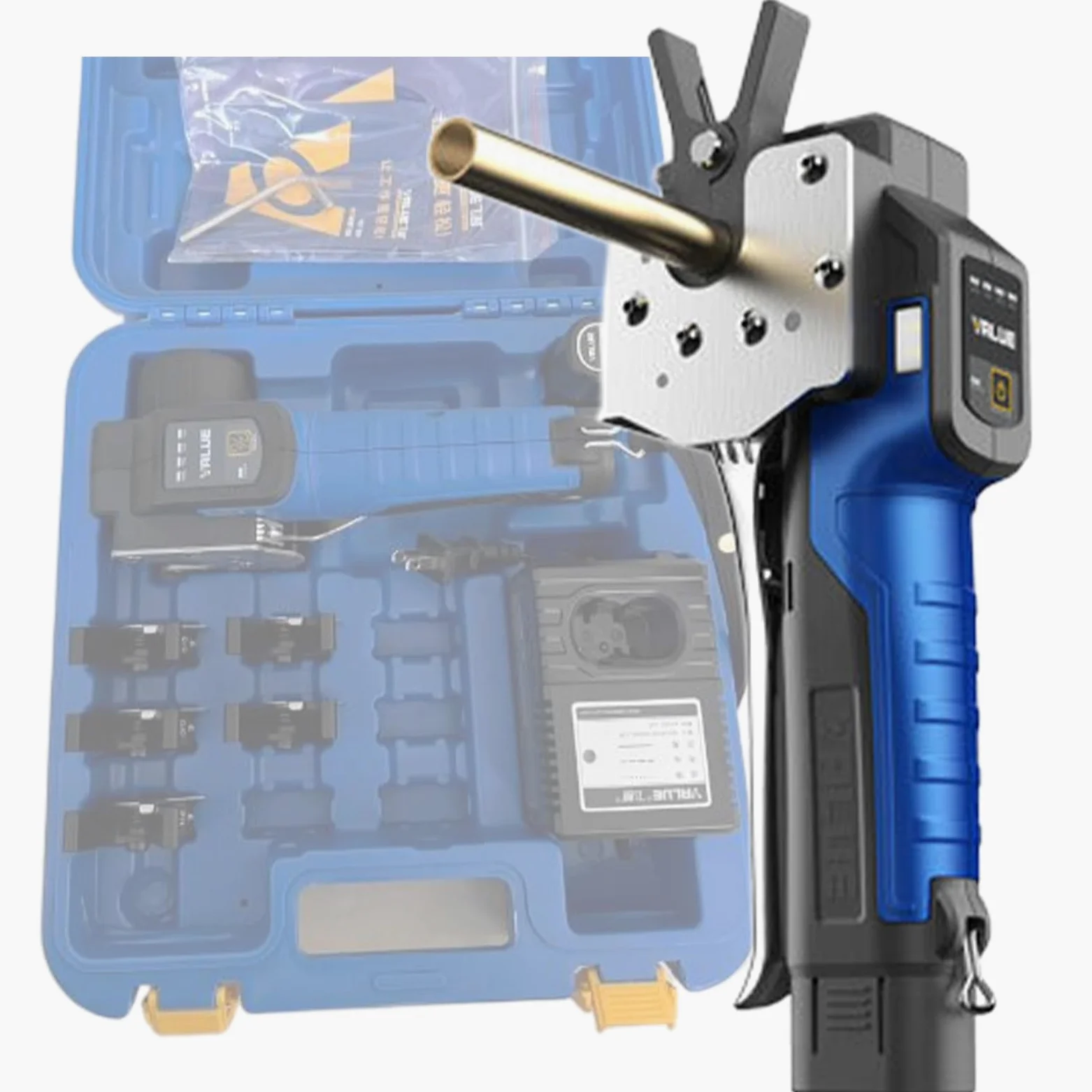 Kit de herramientas de ensanchamiento para tubos de cobre suave, aluminio y latón, ideal para HVAC, aire acondicionado, refrigeradores, reparaciones de automóviles, incluye herramienta de estampado y