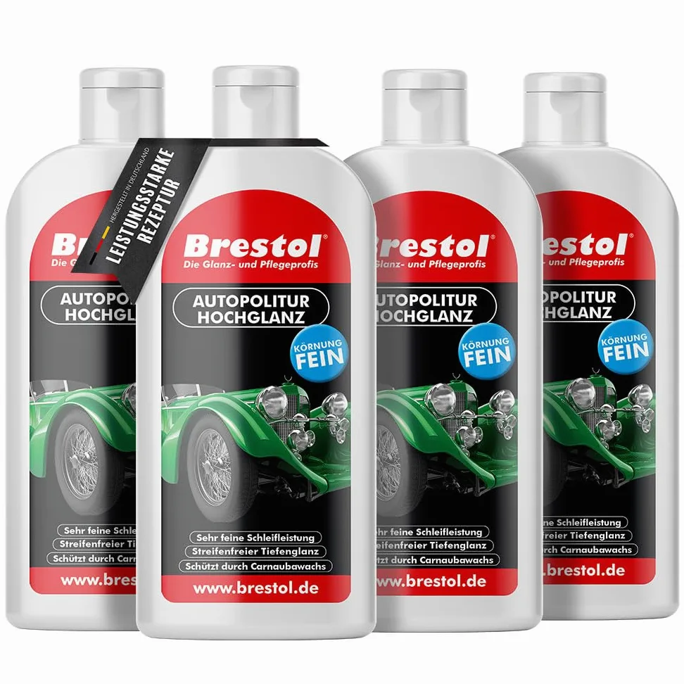 Brillante Acabado 4 x 500 ml (7369) – -- Auto abrillantador carnaub awachs Wax brillante abrillantador Auto abrillantador brillante acabado – de Original brestol