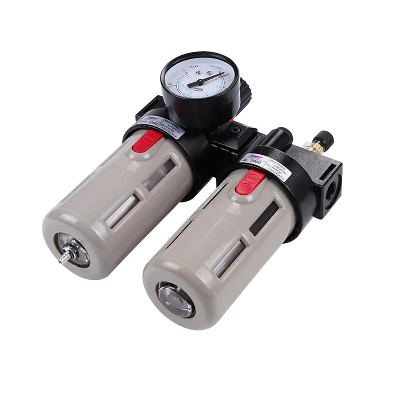 Filtro de Aire BFC-2000 3000 4000 1/4 3/8 1/2 Válvula reguladora de presión Lubricador Compresor neumático Separador de Aceite y Agua BFC2000(2000)
