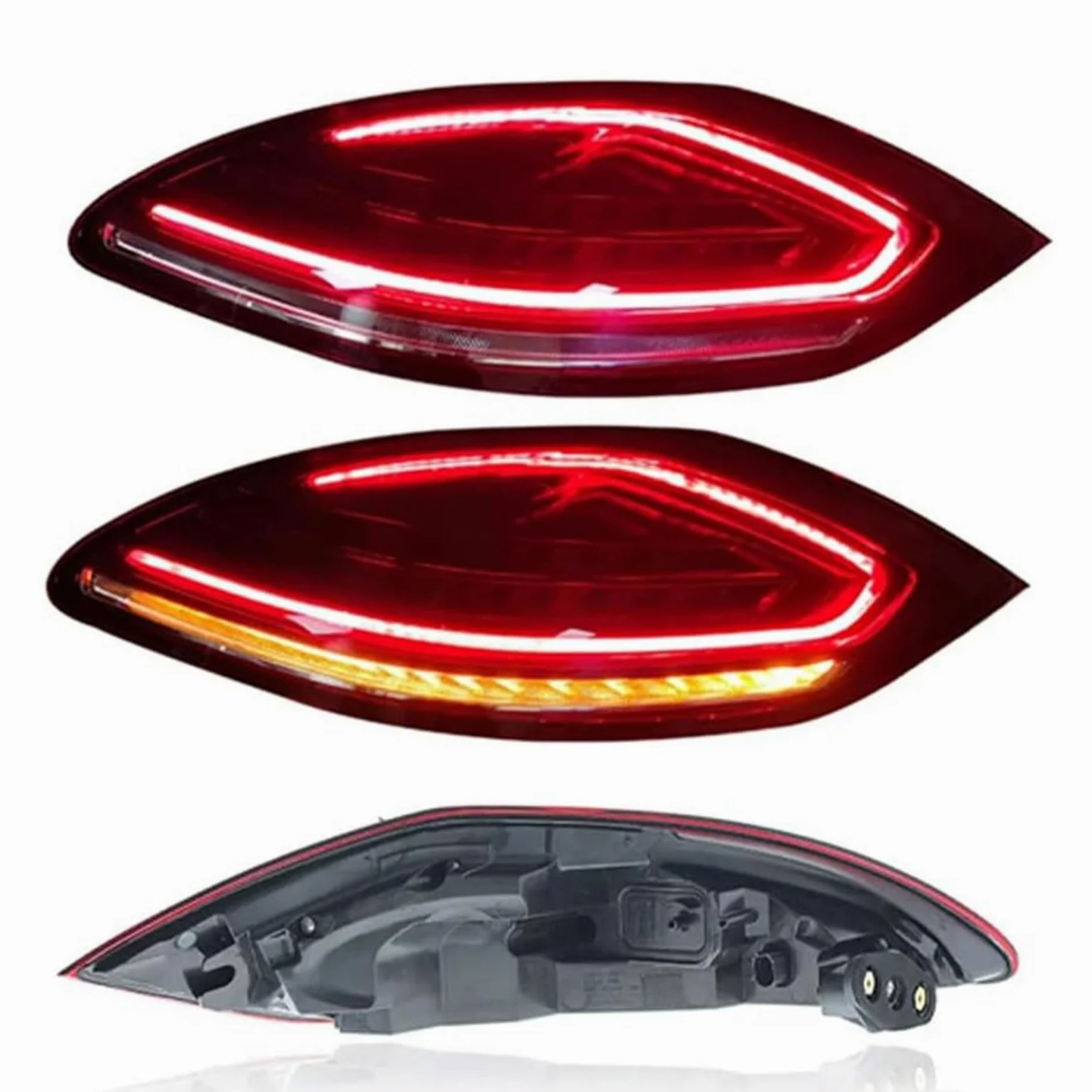 Faro Trasero de Coche para Porsche Panamera 970 2010 2011 2012 2013, Piloto Trasero Conjunto Luz Traseras Lámpara Freno Coche Luz Advertencia Accesorios,Smoked