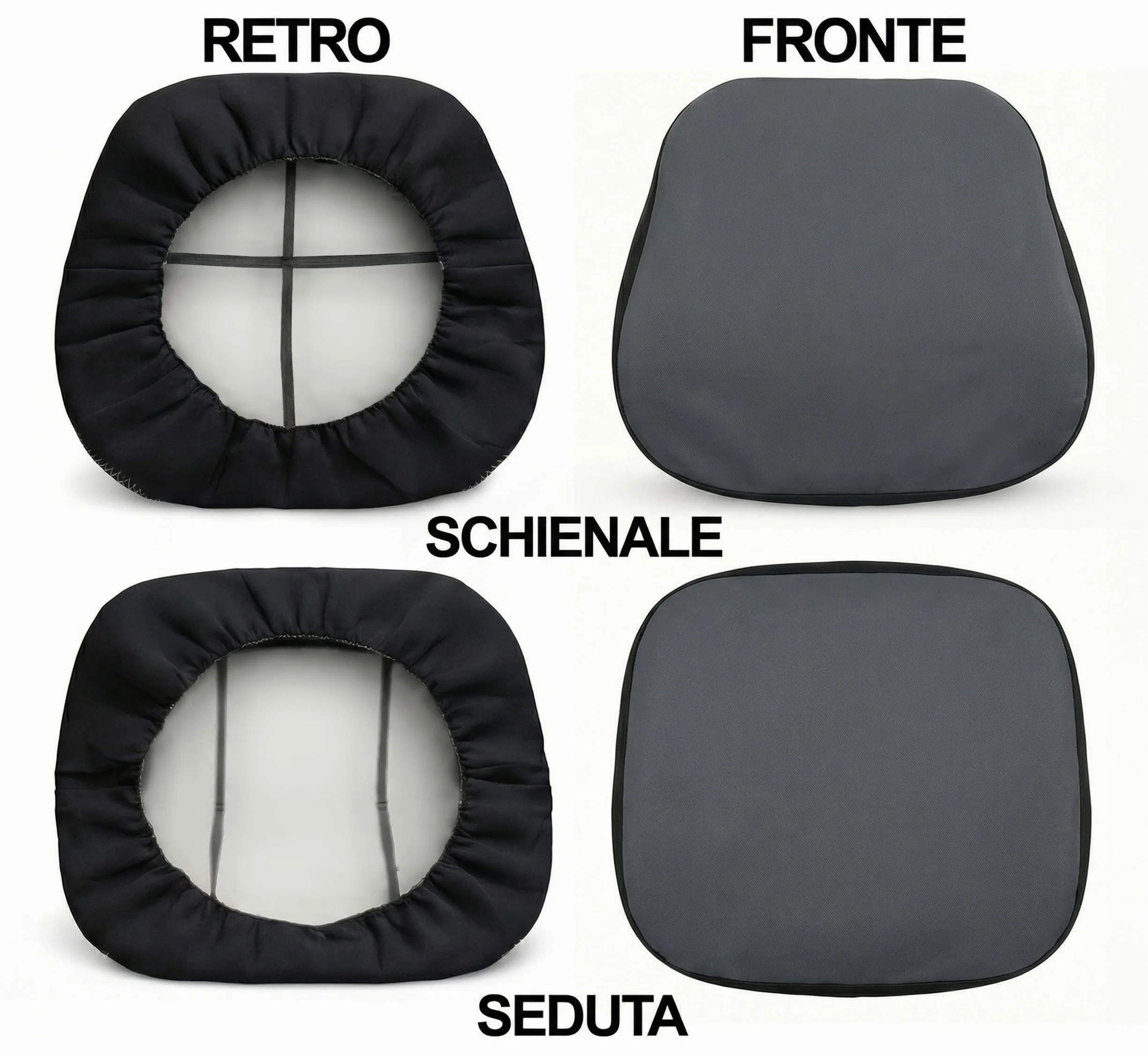 Auto Accessori Lupex - LS32 Funda de asiento de tractor universal – Asiento y respaldo de PU acolchado, costuras reforzadas, protección y comodidad para asientos agrícolas (tejido gris)