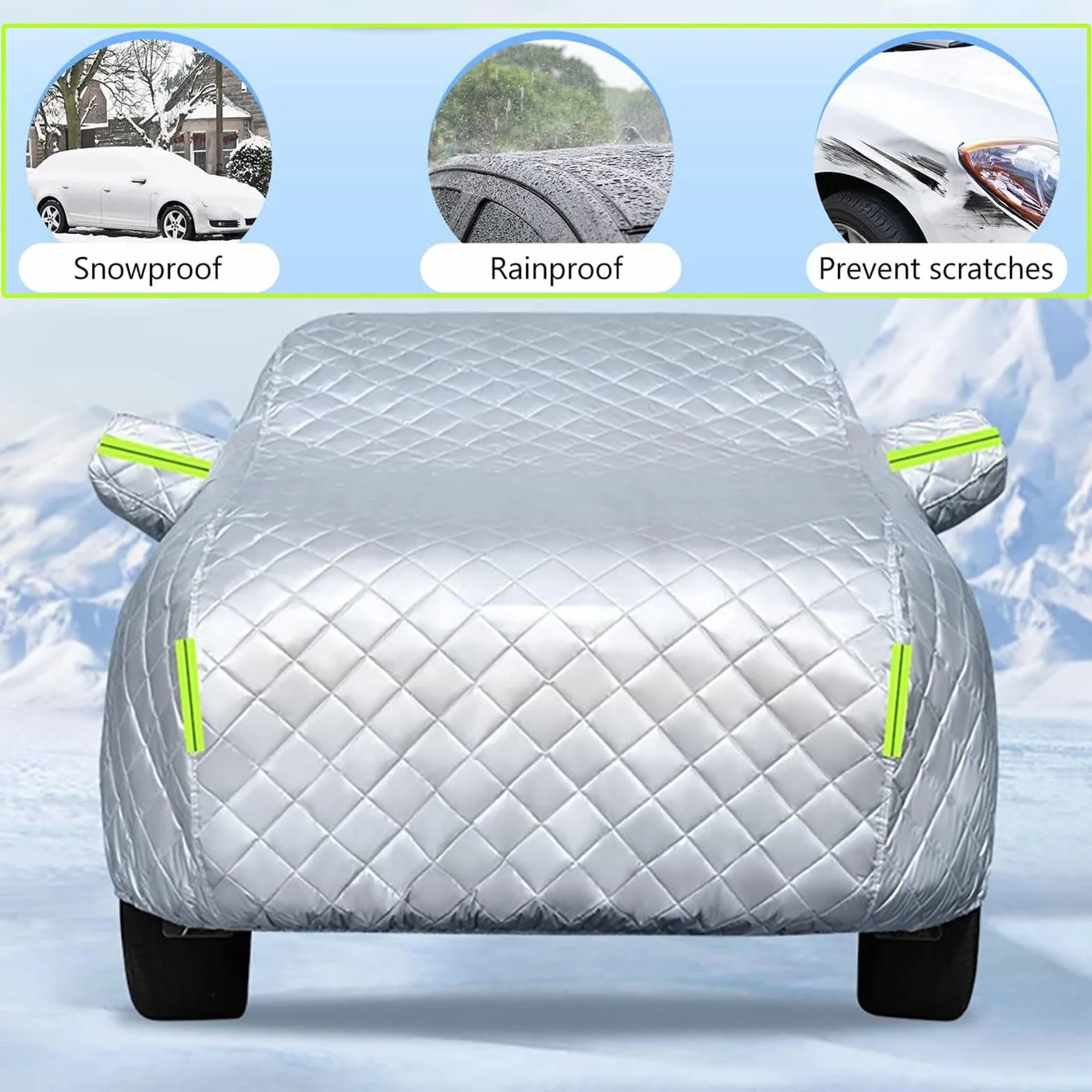 Funda Coche Exterior Antigranizo para Mercede s GLc 250 4Matic 2016-2022 SUV, Fundas para Coche Exterior protección Resistencia a los Rayos UV(Black,para Mercede s GLc 250 4Matic 2016-2022 SUV)
