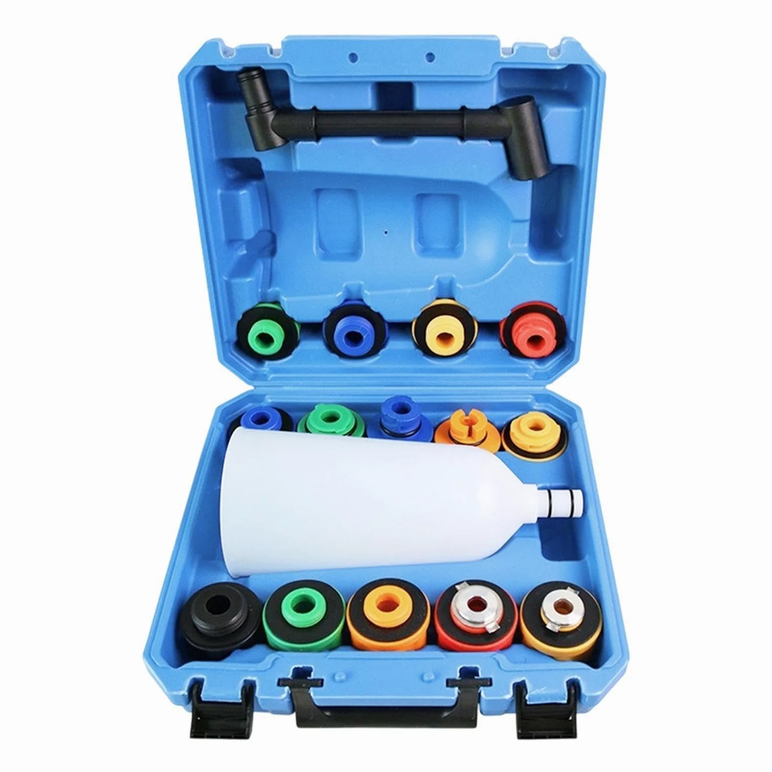 Embudo Para Del Motor 16 piezas juego de embudo con purga flexible, | Kit de embudo de purga de refrigerante Para Automóviles Camiones SUV De Refrigeración Radiador Purga