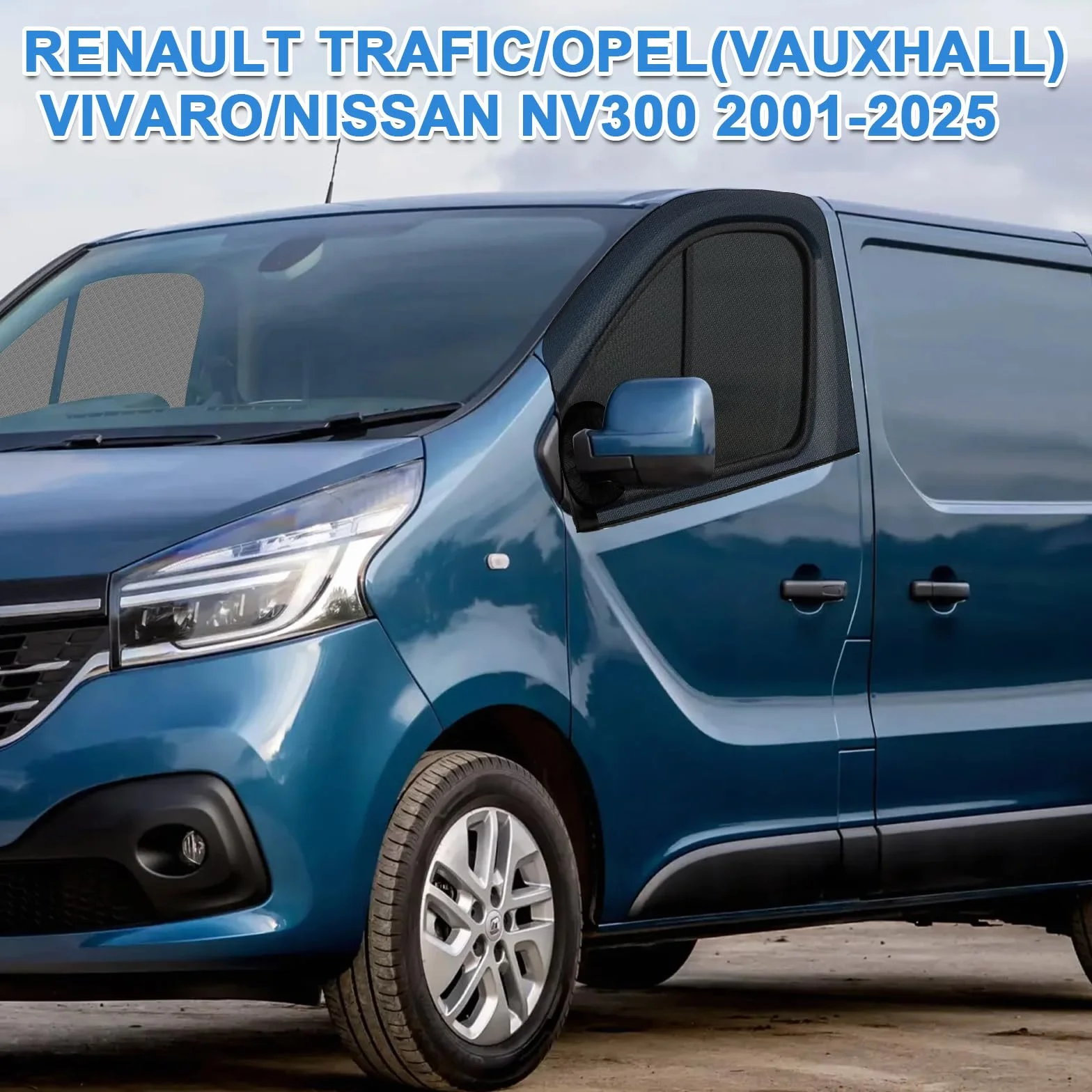 Mosquitera para Reemplazo Renault Trafic/Opel Vivaro/Nissan NV300 2001-2025, Mosquitera Magnética para Ventana Lateral 2 Piezas, Mosquiteras Insectos Transpirables para Acampar al Aire Libre