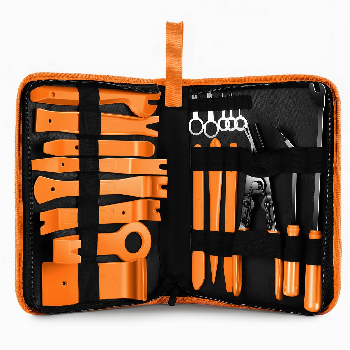 DNA MOTORING TOOLS-00248 - Kit de herramientas de extracción de molduras de automóvil, juego de alicates de clip para removedor de tapicería para panel de puerta de automóvil, tablero de audio, con