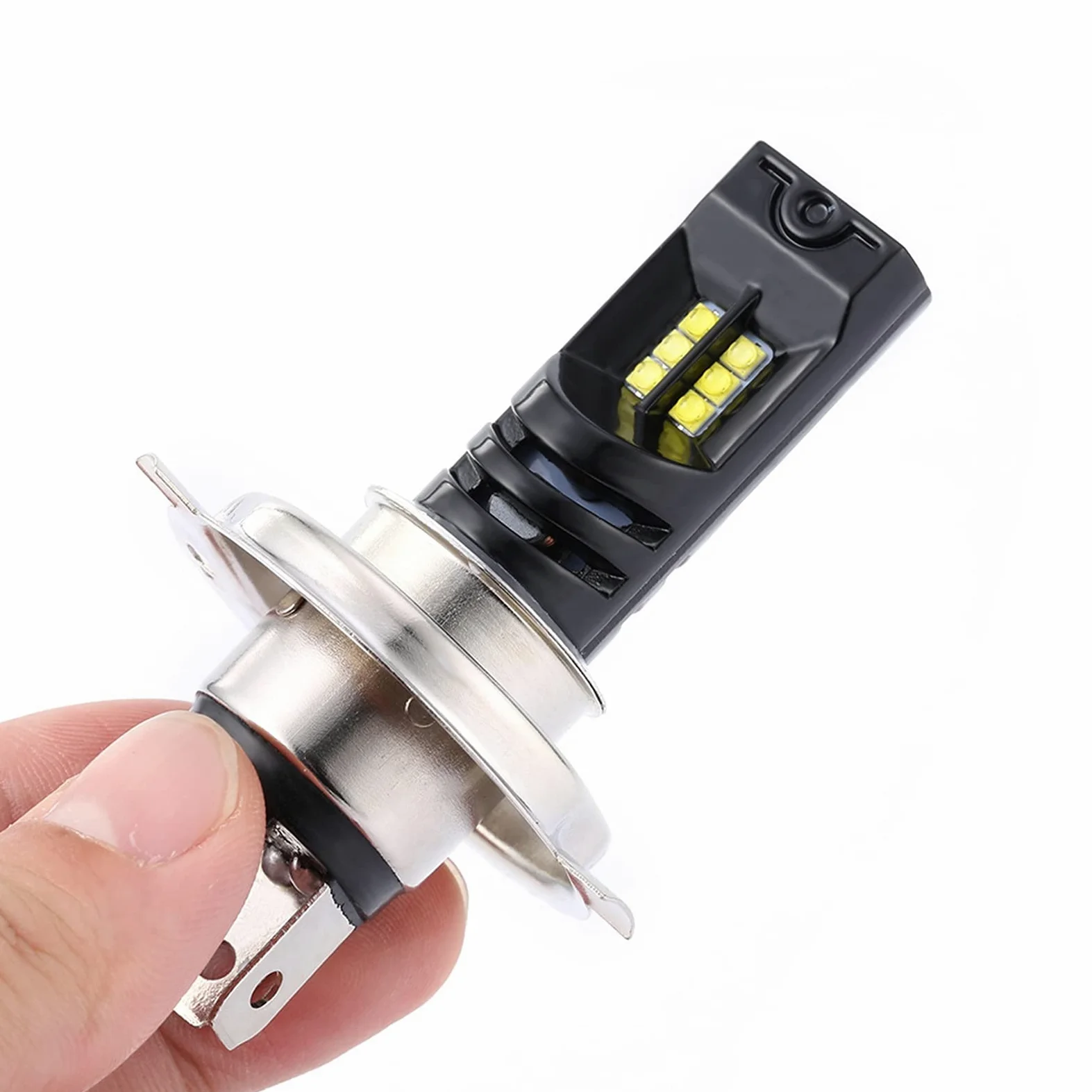 Faros de xenón 2pcs Mini H4 H7 H1 H8 H9 9006 HB4 9005 HB3 Bombillas de la luz de la luz de la luz LED con Chips 1200LM Luces de Niebla automática 6000-6500K Coche y Moto
