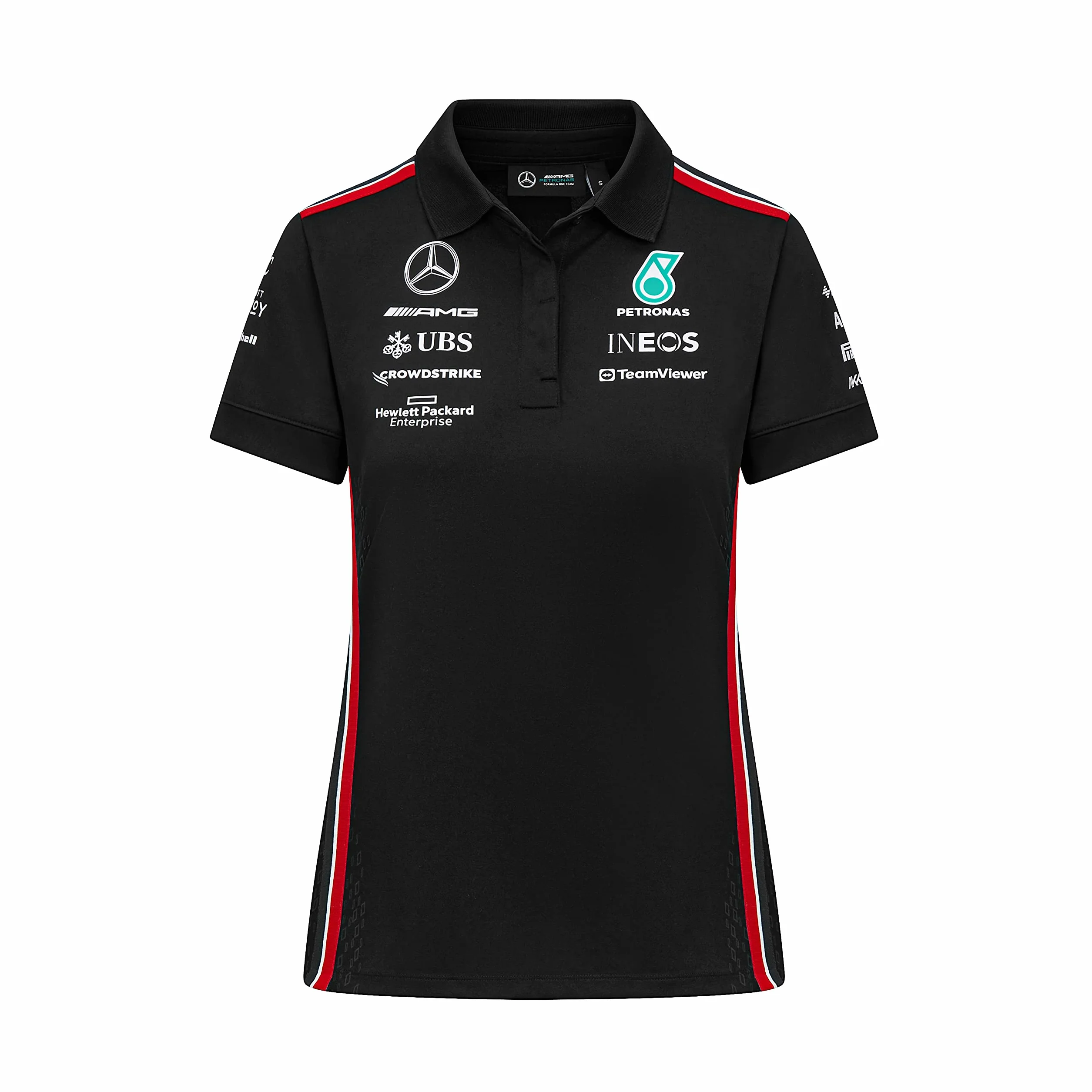 Mercedes AMG Petronas Formula One Team Polo del Equipo para Mujer 2023 Negro Talla M