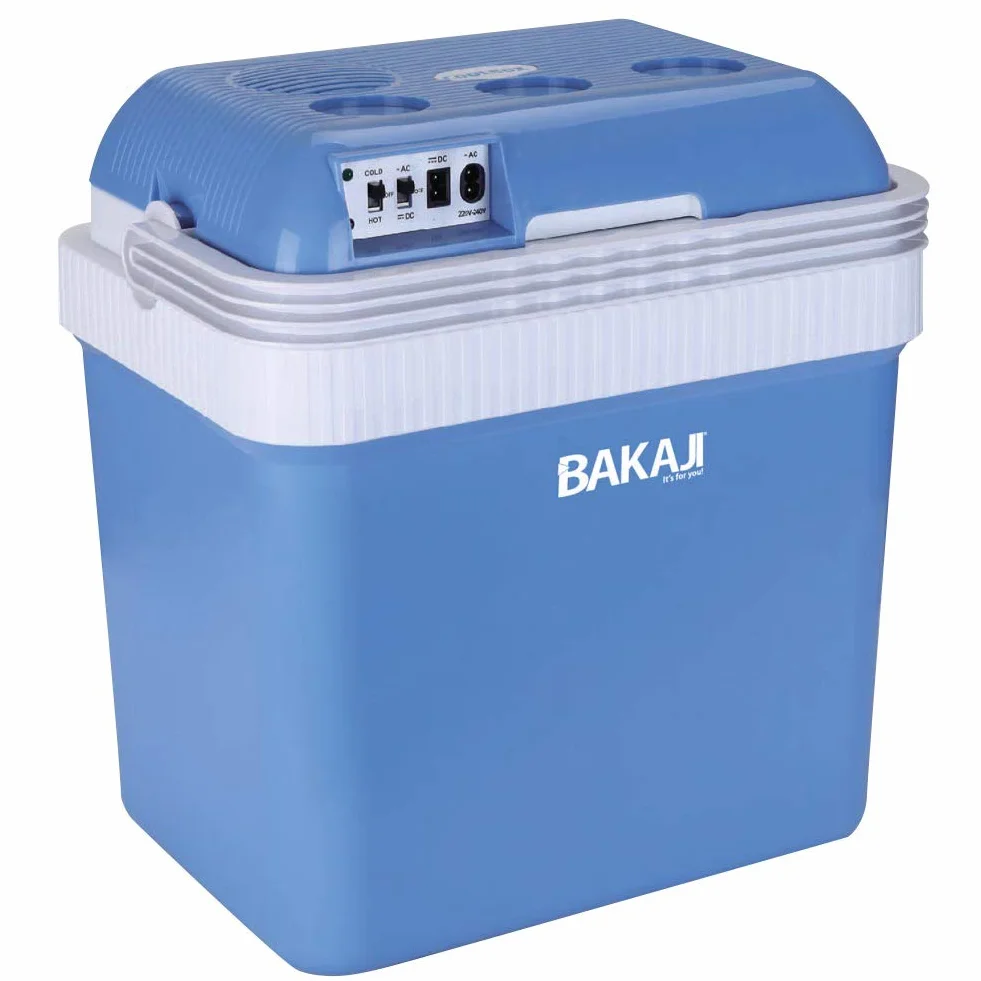 Bakaji Nevera eléctrica de 24 litros, 12/220 V, para casa, Coche, Caravana, Barco, refrigerador, portátil, función de Calor y frío. Dimensiones: 41 x 30 x 45 cm