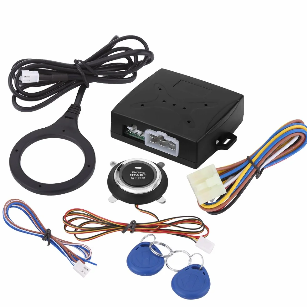 Kit de de Entrada sin Llave, Arrancador de Motor Universal del de Alarma para Coches, Encendido del Motor Botón de Arranque botón Start Stop