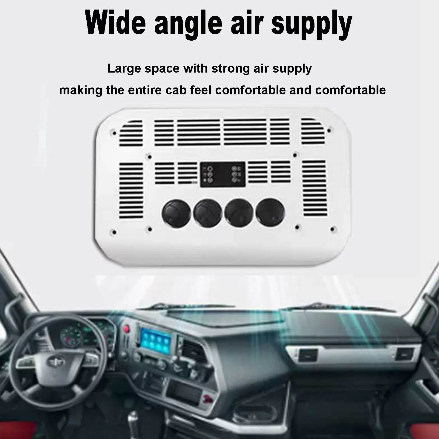 Aire acondicionado de techo 12V 24V ultrafino para minivans todoterreno camionetas autocaravanas camiones