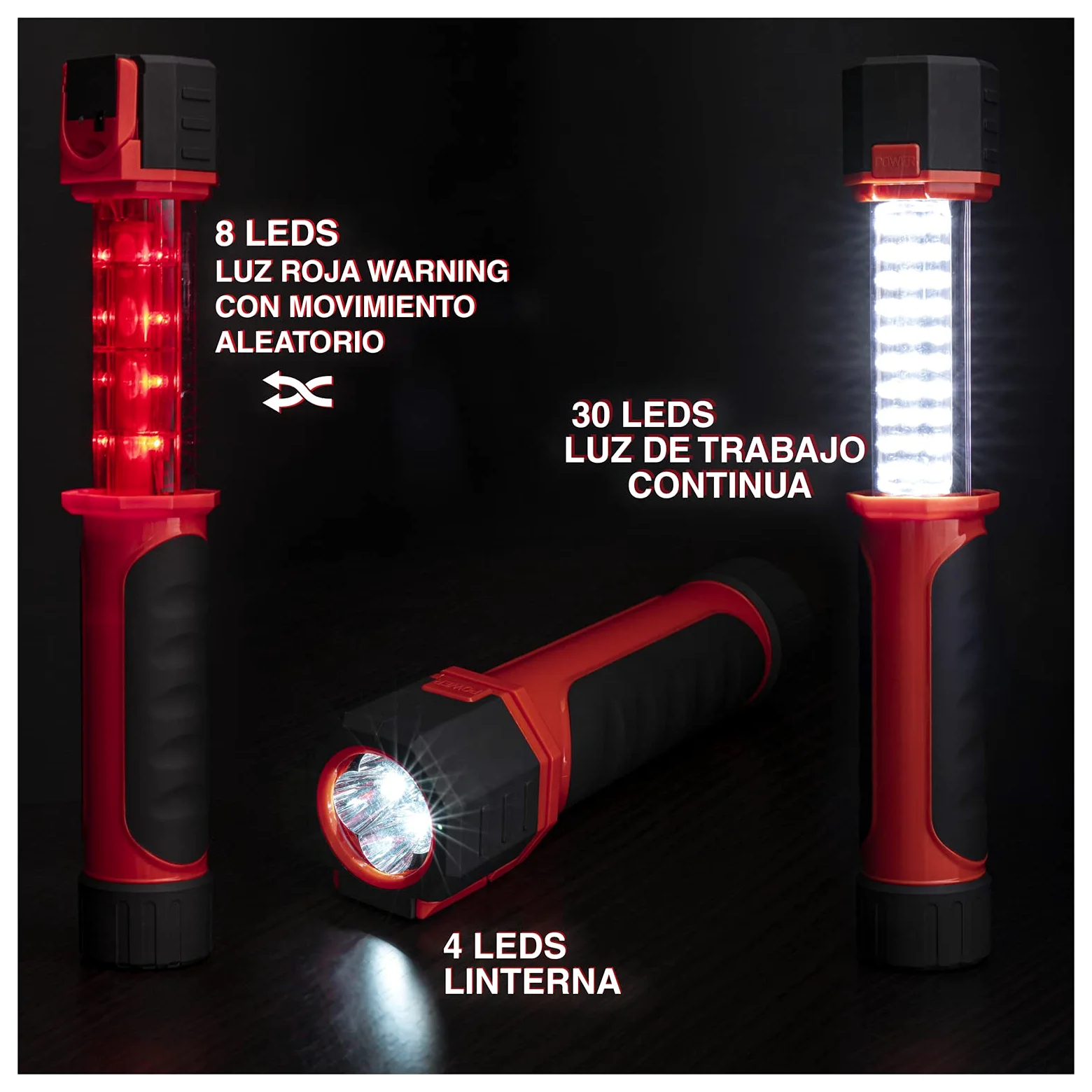 HIBRON 12 Linternas Recargables Retráctil LED con Asa para Taller Cámping, Camping, Emergencias, Pesca etc