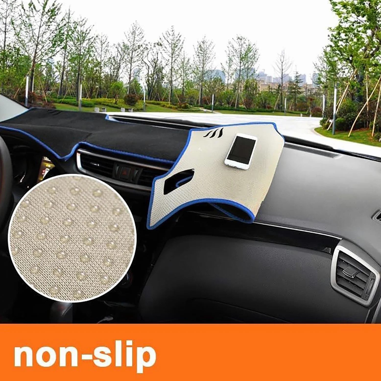 Almohadilla Protectora Salpicadero para Citroen C1 2005-2014, Consola Anti-UV Alfombra Parasol Protector Alfombrillas Antideslizantes Interno Accesorios