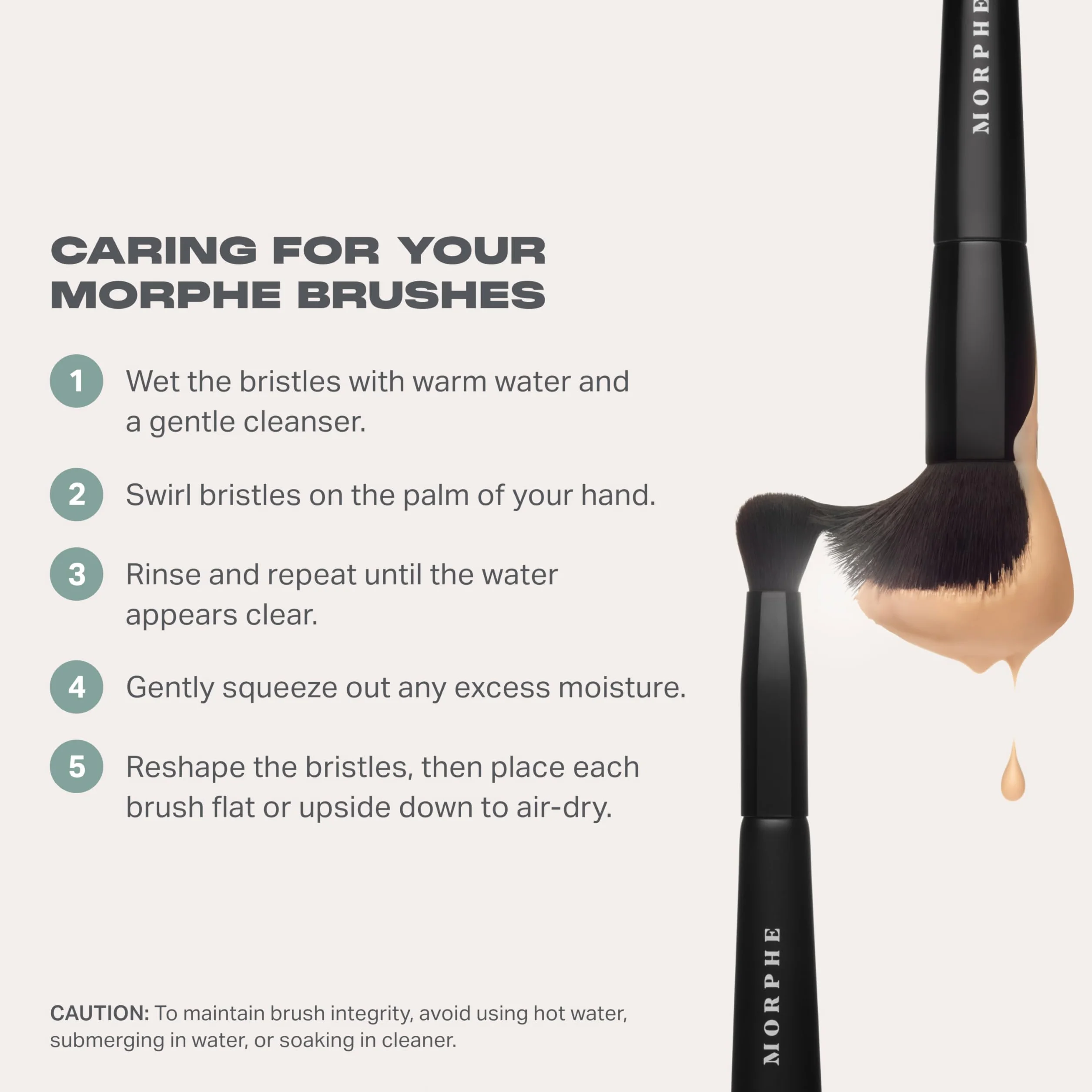 Morphe Rose Away Juego de 6 brochas de maquillaje para ojos y cara con cerdas sintéticas y estuche