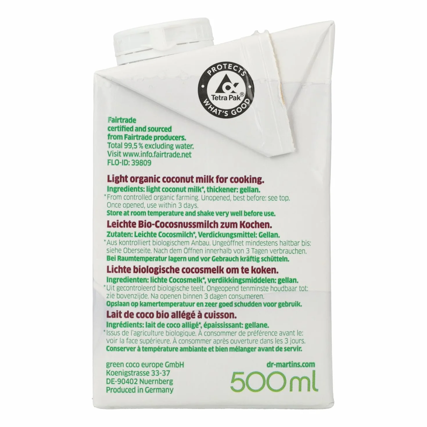 CREMA DE COCO PARA COCINAR BIO DR. ANTONIO MARTINS