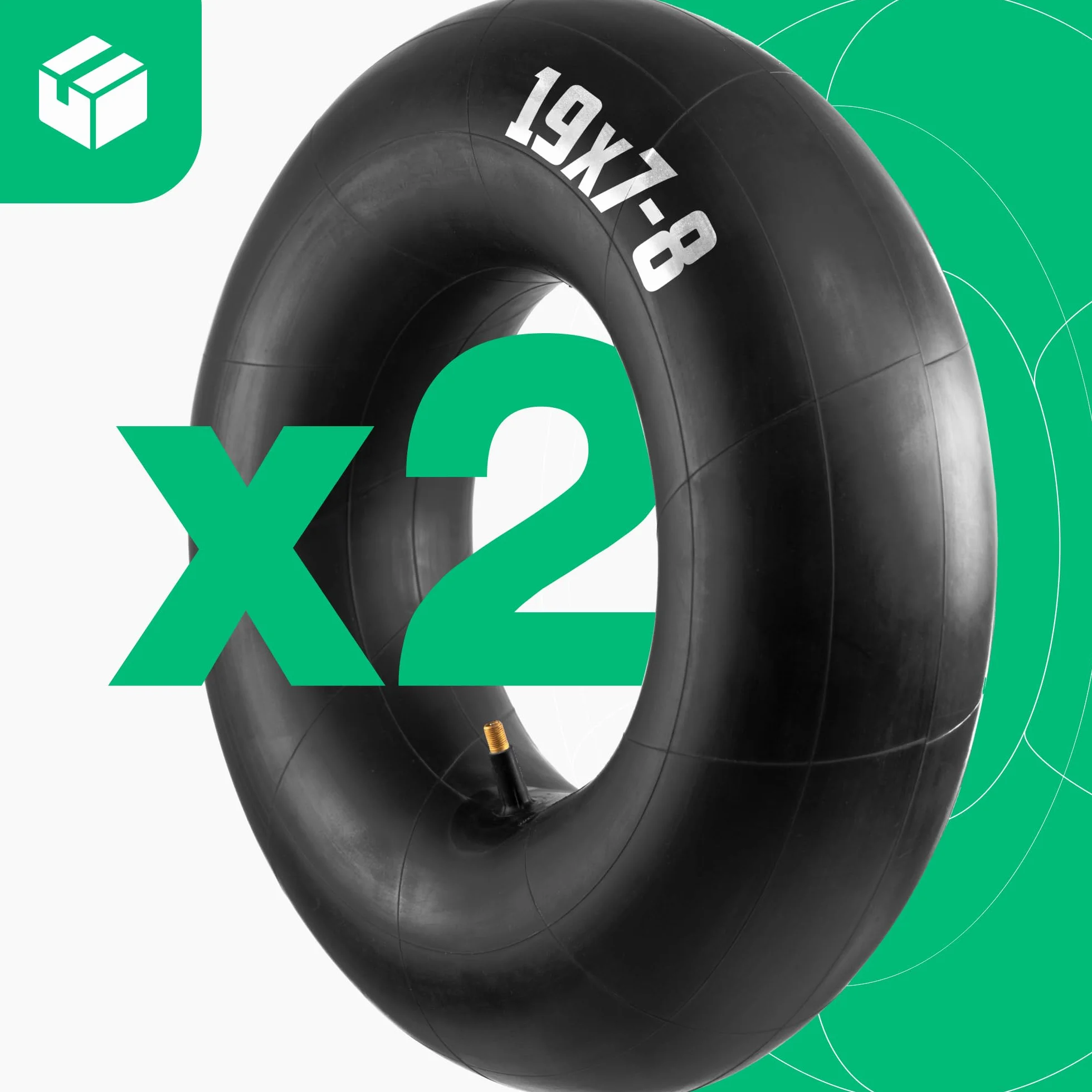 MOOVMOOV 2 Cámaras de aire 19x7-8 Válvula Recta TR13 para Cortadoras de Césped