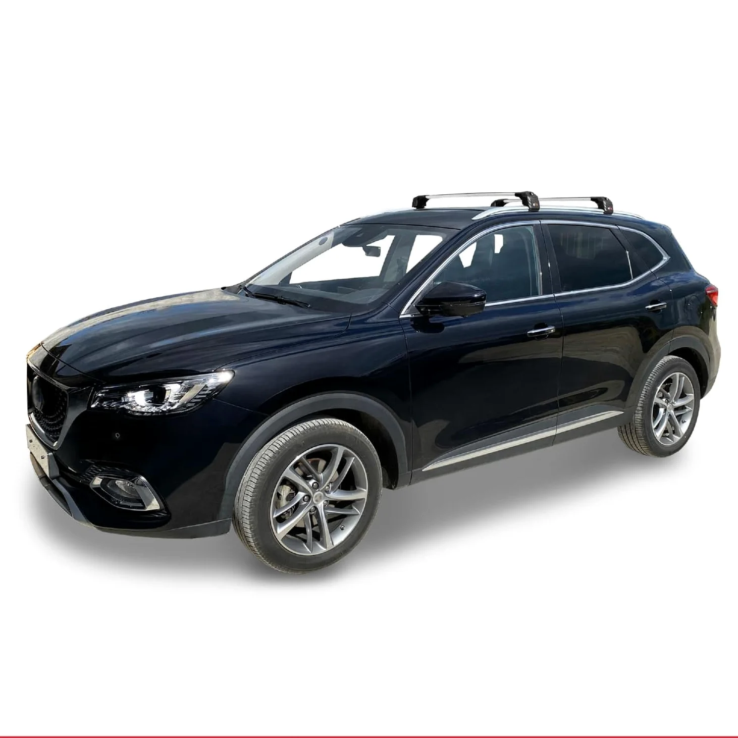 Compatible con MG HS (AS23) 2018-2024 Modelo Ace-2 Barra de Techo Auto Portaequipajes Barras Transversales Gris Aluminio 2 Barras