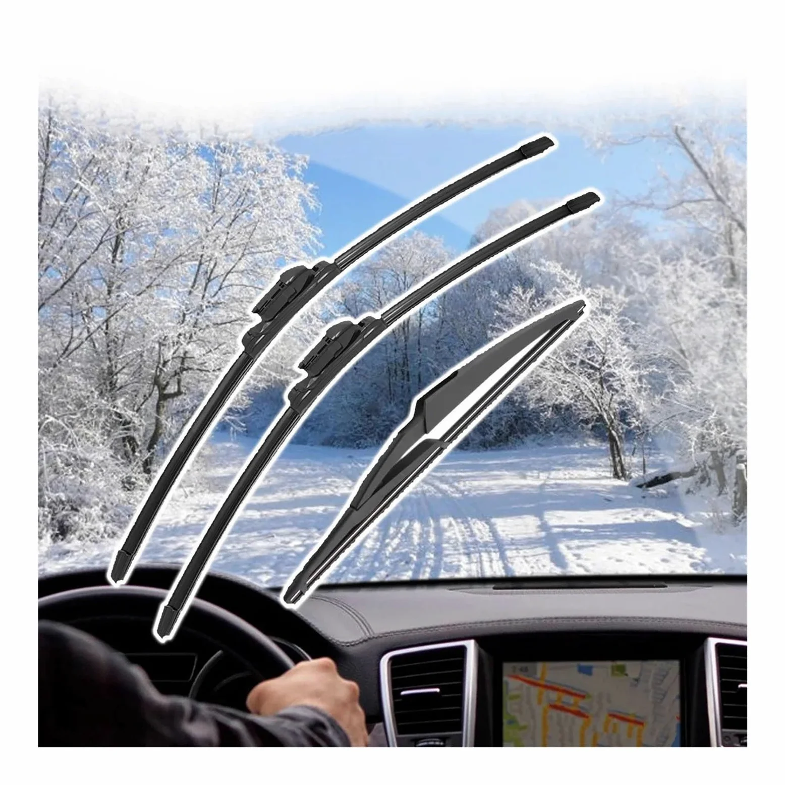 Limpiaparabrisas Para Fiat 500 312 2007-2017 1/2/3/4/6 11 Capas Tiras Goma Adecuadas Para Escobillas Limpiaparabrisas Delanteras Y Traseras Automóviles