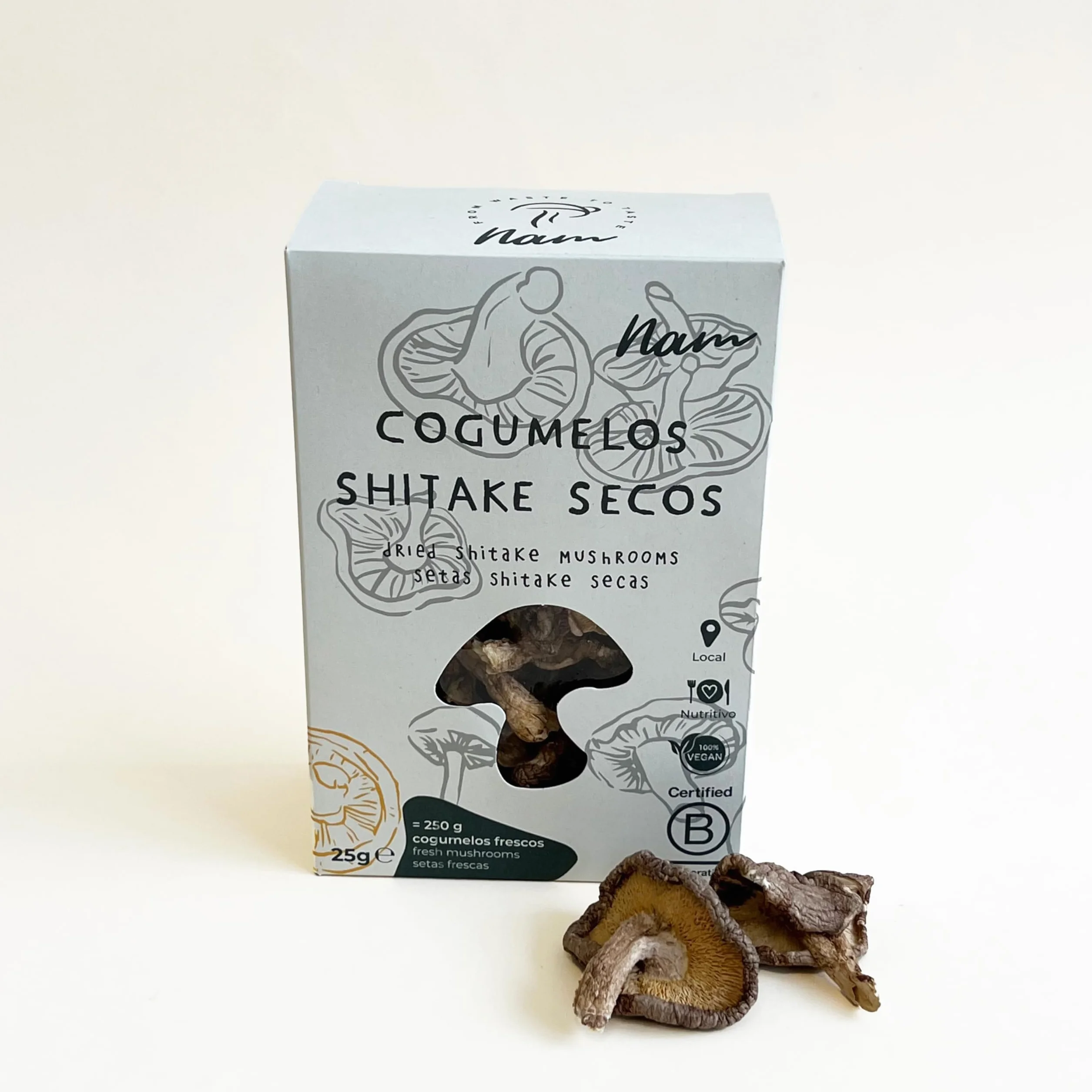 Setas Shiitake Deshidratadas 3x25g Champiñones Secos Comestibles Naturales