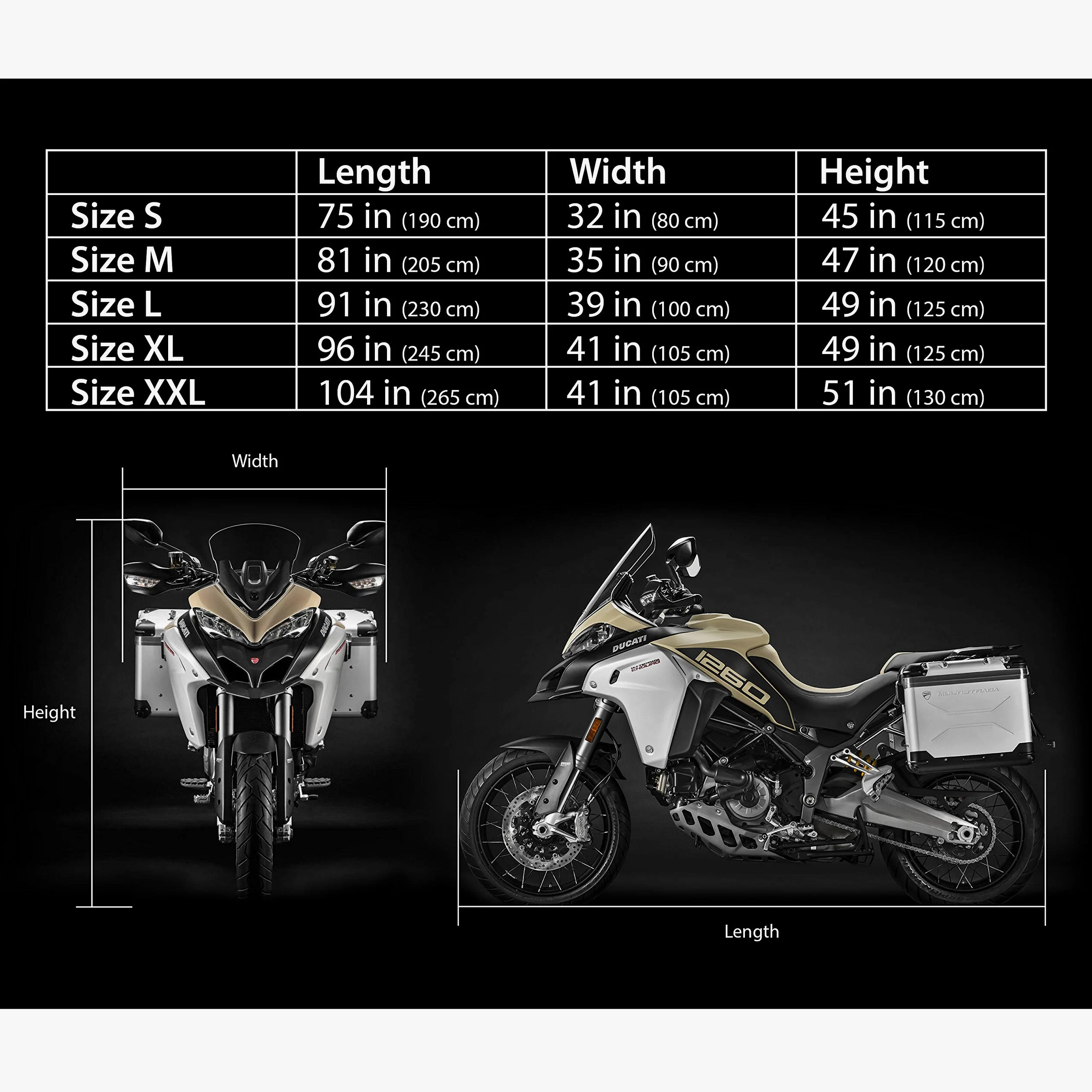 Funda para Moto de Velmia, Cubre Moto Impermeable para Interior y Exterior [Tamaño XL] Manta de Scooter para el Invierno, Protege la Pintura y es Resistente al Calor, la Lluvia, el Polvo