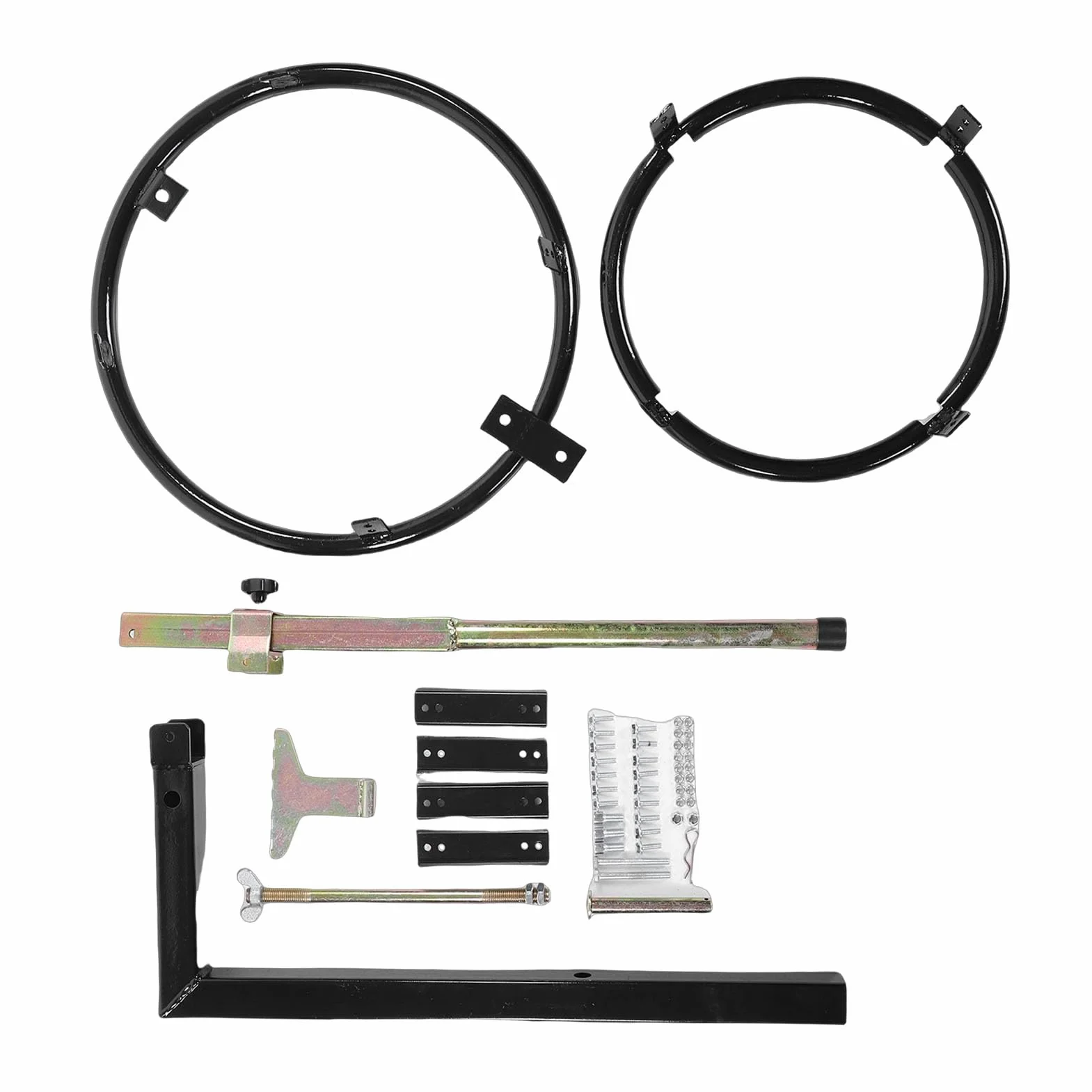 Tbest Soporte para de Neumáticos de Motocicleta con Destalonador para Neumáticos de 16 a 21 Pulgadas, Estación de Ruedas para Moto de Cross