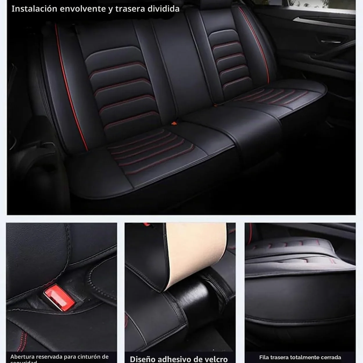 Coche Juegos Cubreasientos Universal para Mini R50 R56 F55 F56 R52 R53 R57 F57 JCW/One/One D/Cooper,Cuero Delanteros Traseros Fundas Asiento Completo Protectores Cómodo Accesorios,B/Beige