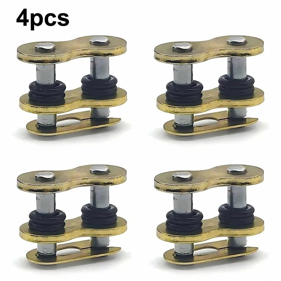 Paquete de 4 eslabones maestros de cadena de metal con sello ORing para cadenas 428 520 525 530 diseñadas para mejorar la longevidad de la cadena en motocicletas y vehículos