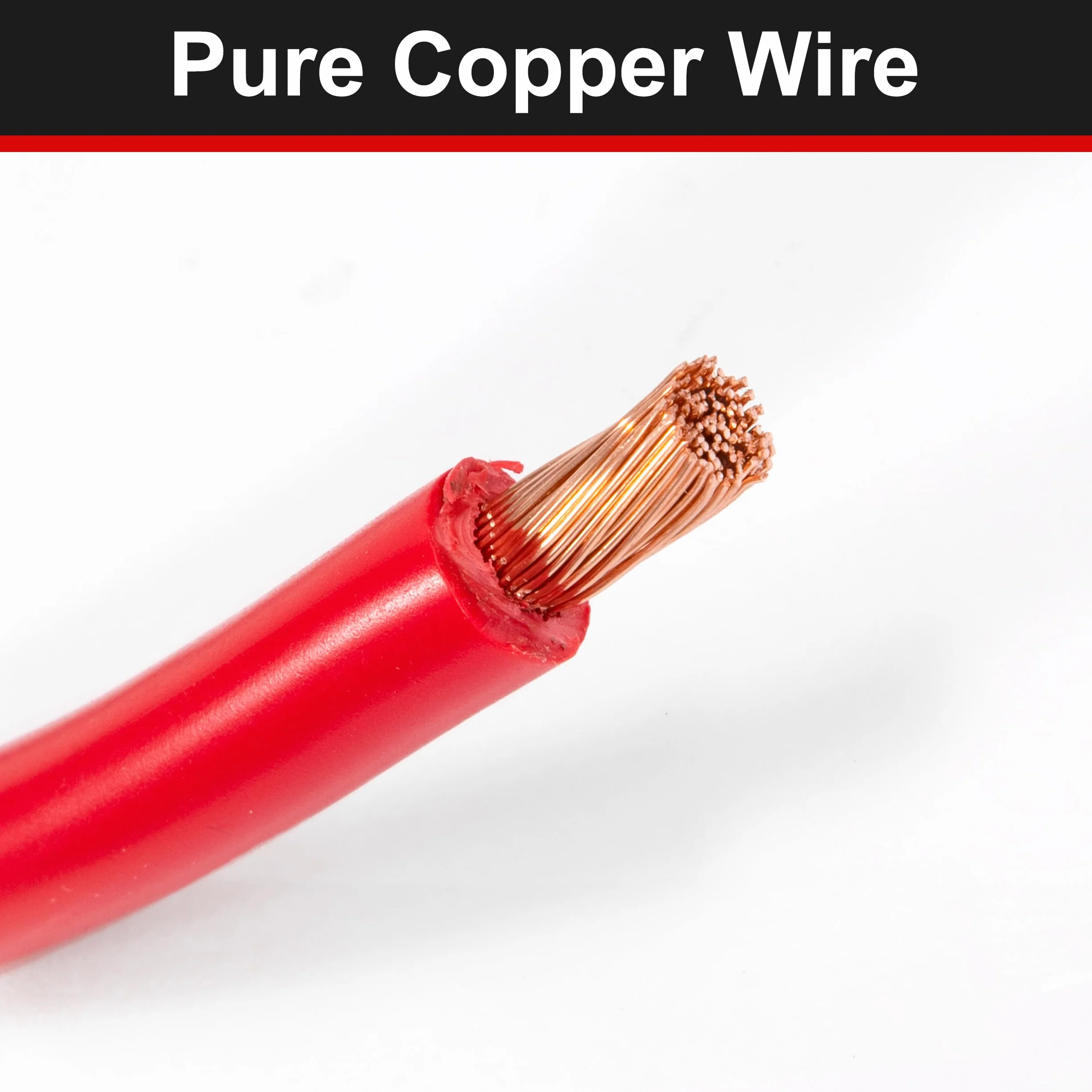 QIMEI-SHOP 2 Piezas Cable Bateria 15cm 35mm² Cable Inversor de Batería 12V 2AWG Cables de Batería con M8 Terminales de Anillo para Automóvil Camión Moto Solar Marino Negro y Rojo