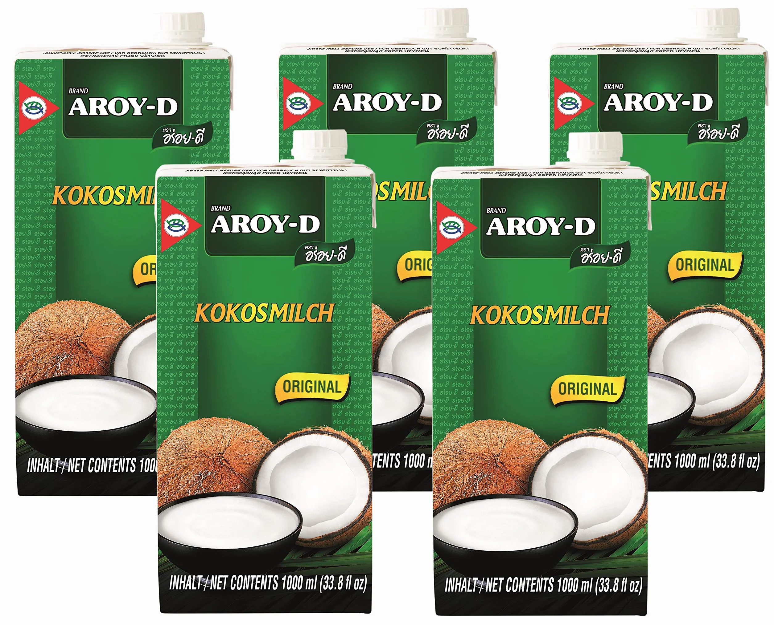 Aroy-D Leche de coco 5 x 1 litro