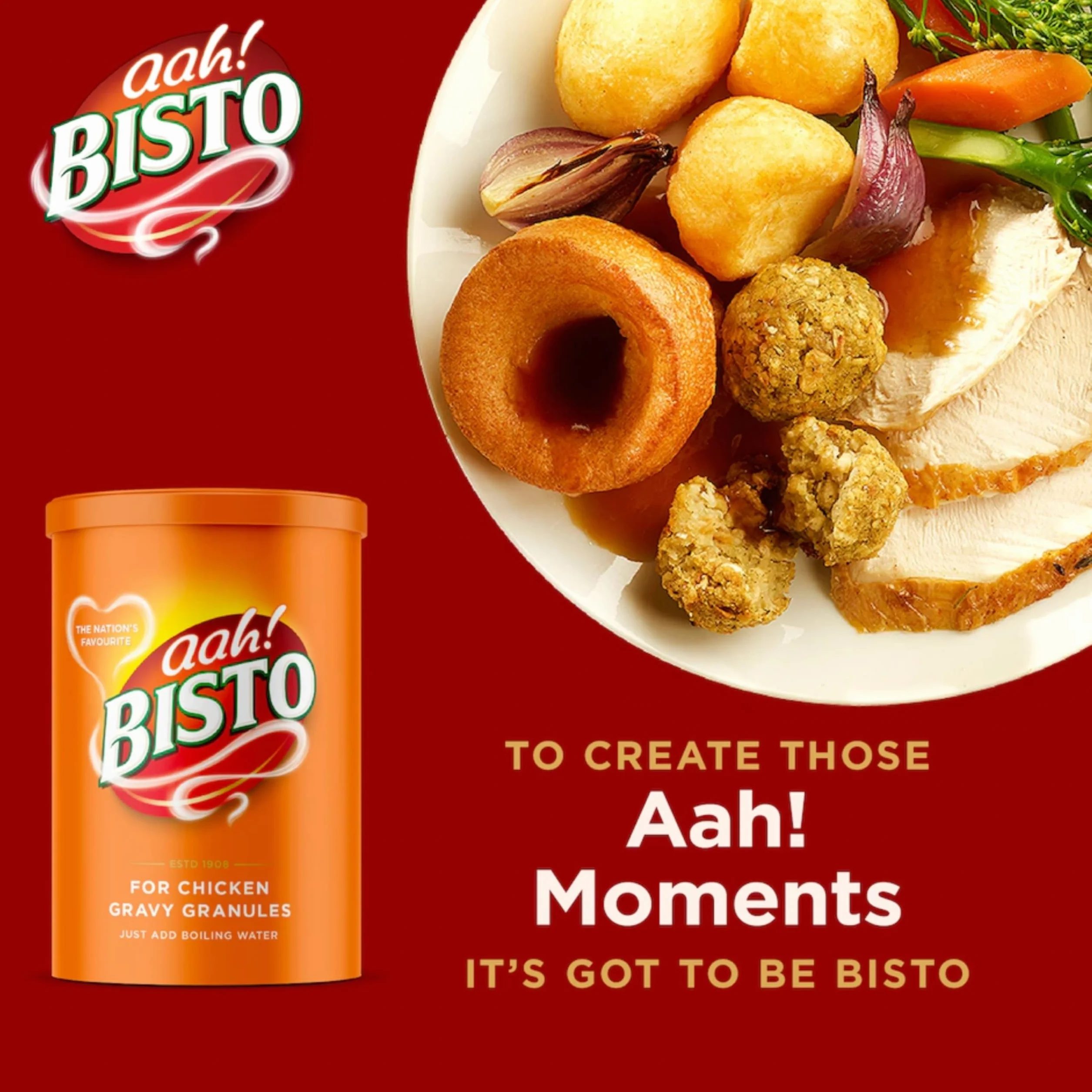 Bisto Chicken Gravy Granules 190g – Salsa Instantánea de Pollo – Gravy Inglesa Tradicional para Carnes y Asados