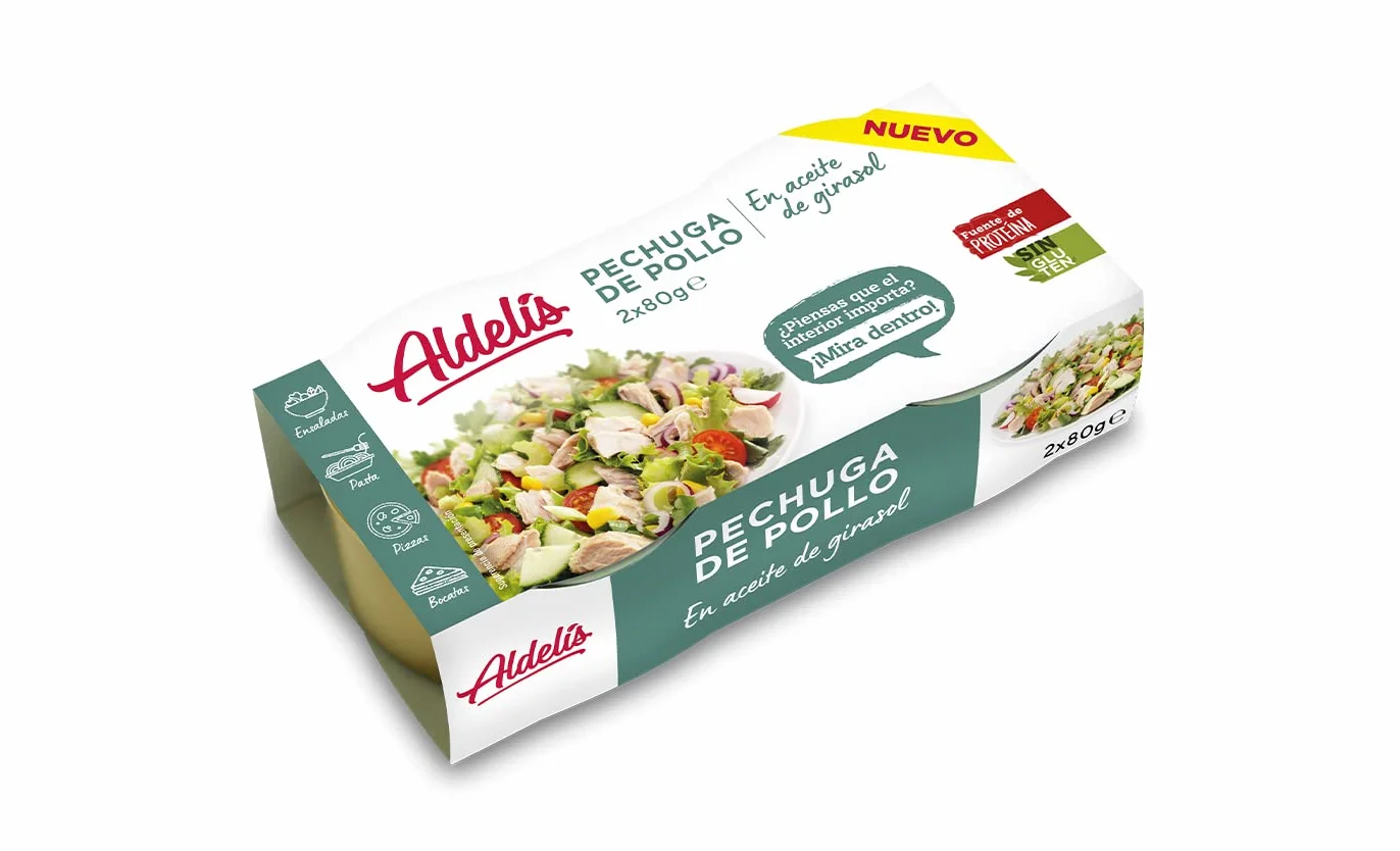 Casa Matachín 010206 Aldelís Conserva Pollo Aceite Pack 80 x 2, 160 g, Pack de 16