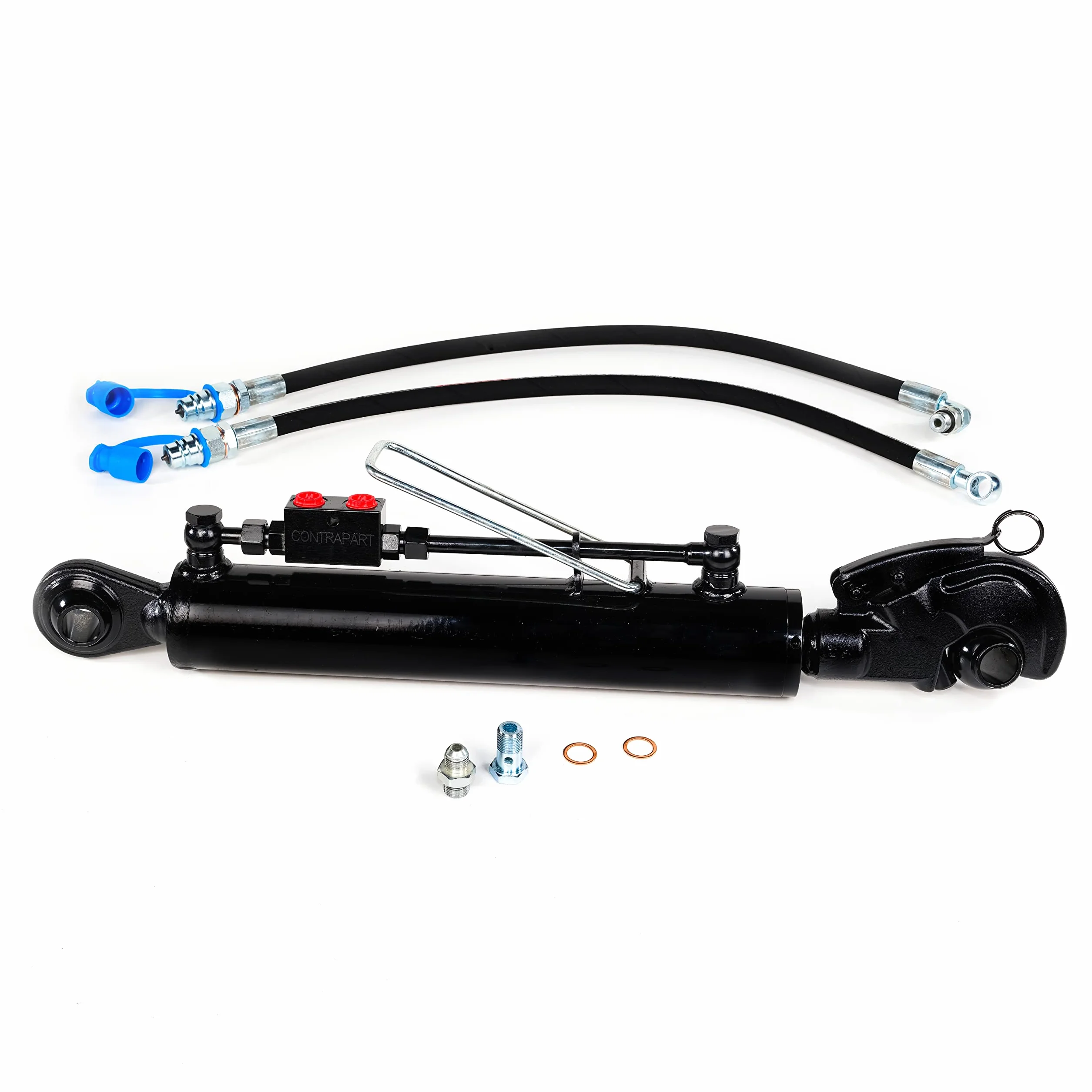 Tercer Punto Hidráulico Cat. 2 (600 - 876 mm) con Engache Rápido, Bloque de Bloqueo y 2 Mangueras