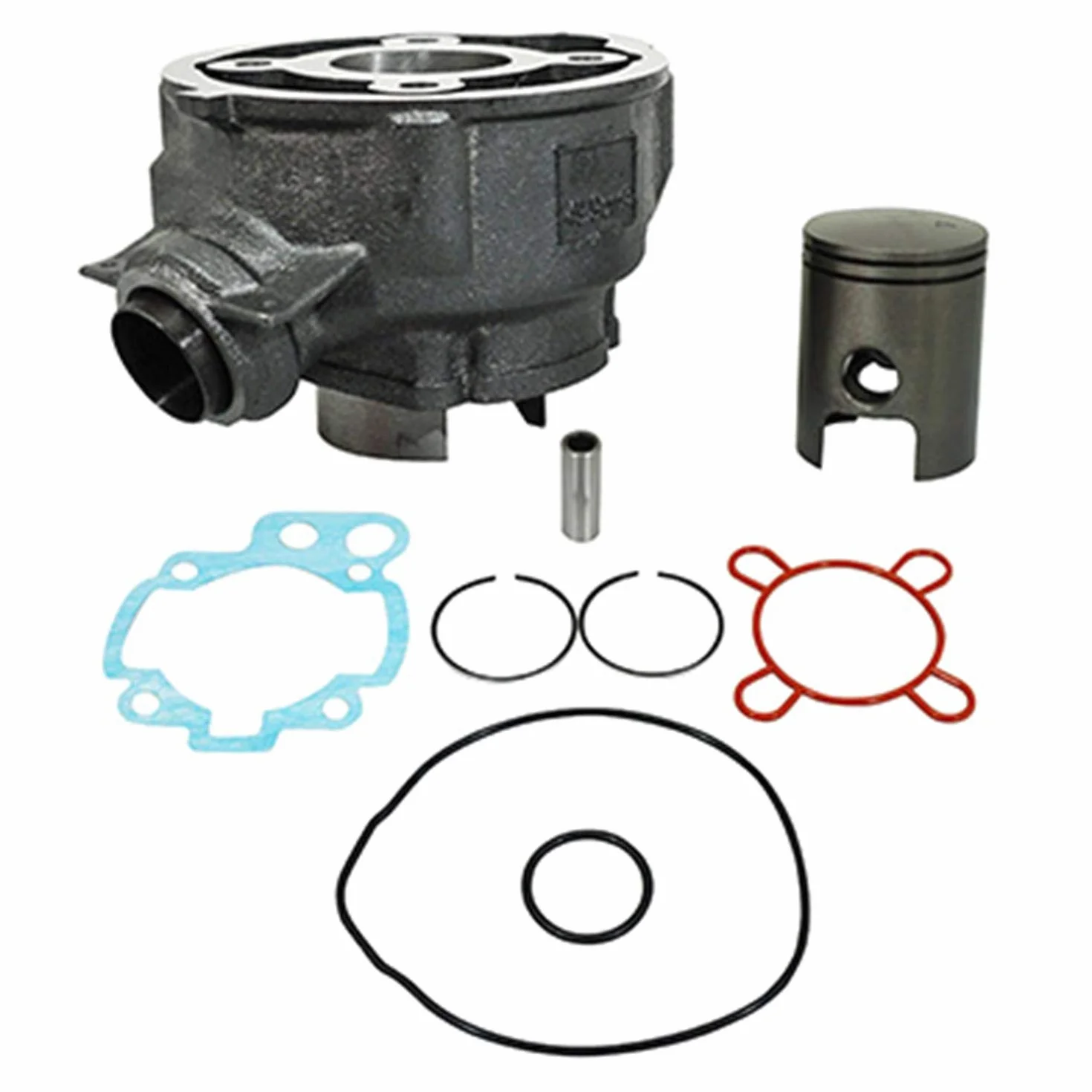 ALGI NC 12527 - Cilindro para Minarelli AM6 50 CC de 2000, émbolo de Hierro Fundido, Nueva fijación con Junta para Motor (refrigeración líquida para Motor de 2 Tiempos)