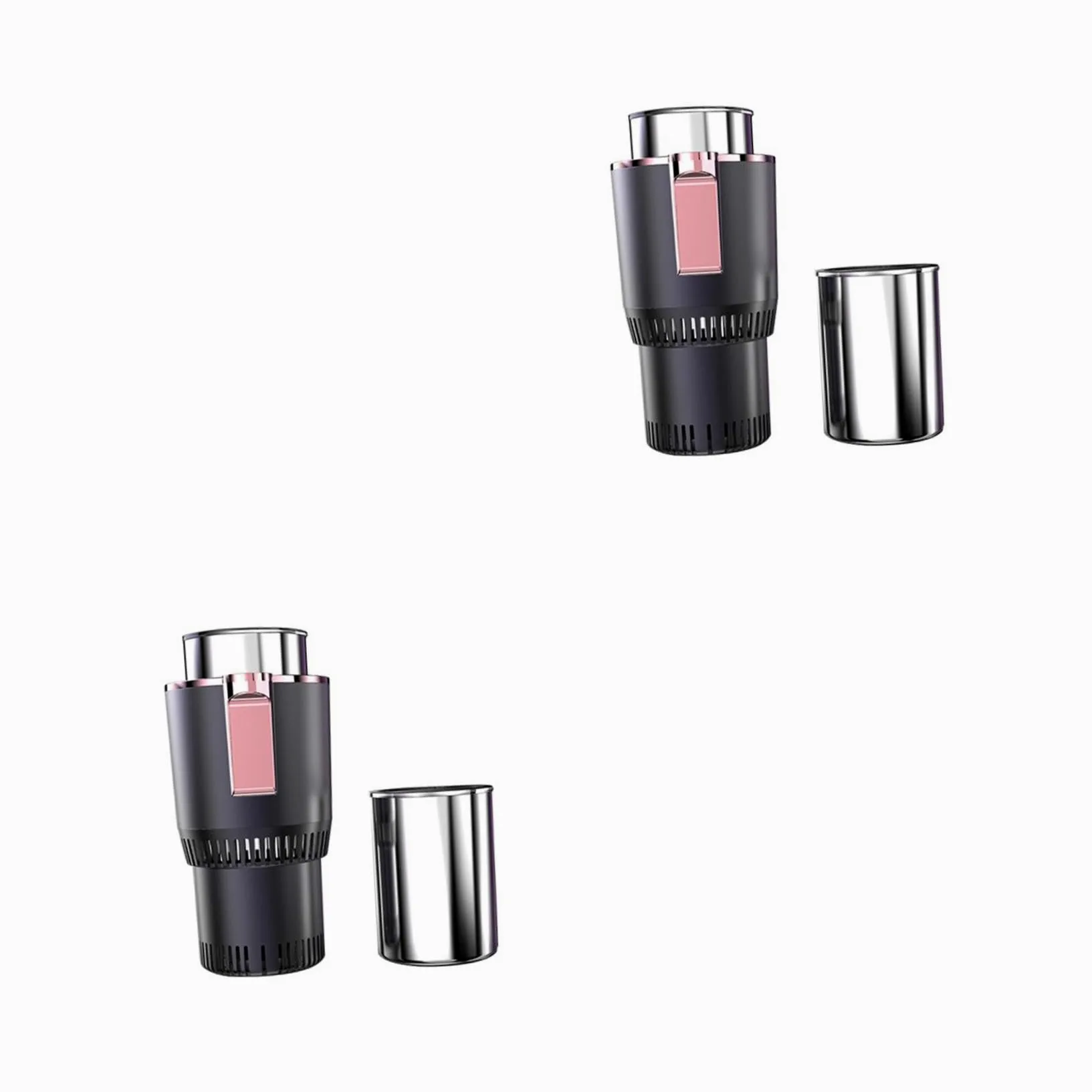 2 Juegos portavasos taza del refrigerador del coche taza calentador de coche soporte para bebidas de coche Púrpura Color Aleatorio