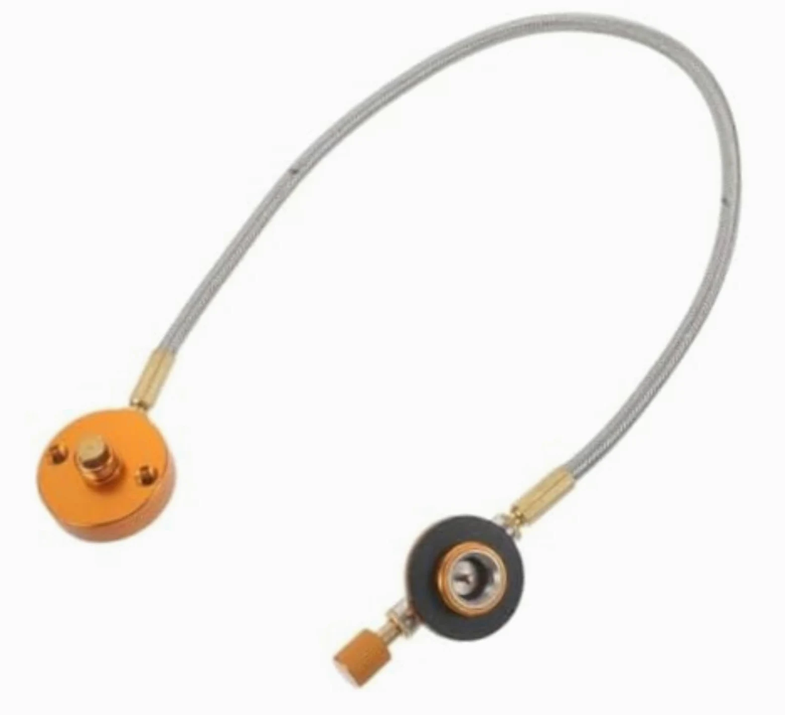 Tubo de conexión de gas Manguera trenzada de acero inoxidable Estufa exterior Accesorio de válvula de gas Propano, para adaptador de tanque manguera flexible de escape de vehículo