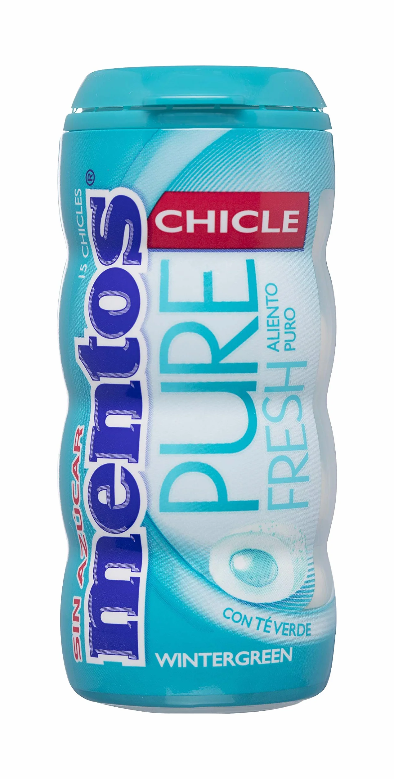 Mentos Chicle Menta Verde Sin Azúcar Sabor Wintergreen 30g Paquete de 10