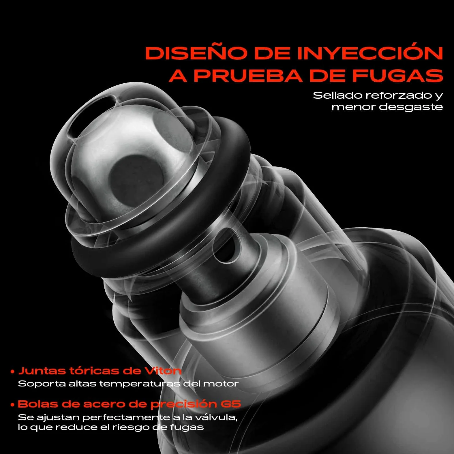 Frankberg 6 válvulas de inyección de gasolina de 2 Polos E4FZ9F593B | Compatible con: Serie 7 E23, Serie 6 E24, Serie 5 E28, 924, Serie 5 E34, 944, Serie 3 E30, Serie 3 Convertible E30