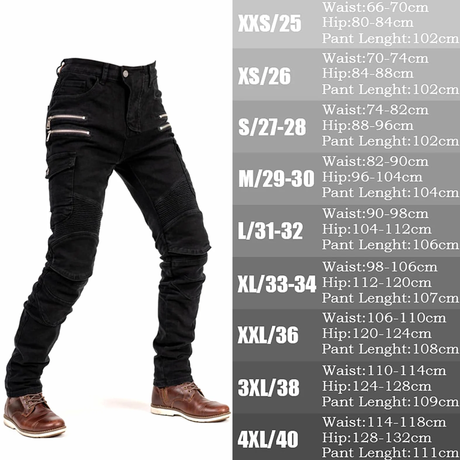 Pantalon Moto Hombre con Protecciones, Pantalon Vaquero Moto, Segunda Generación de Equipos de Protección Mejorados, Marcado CE (EN1621-1:2037)