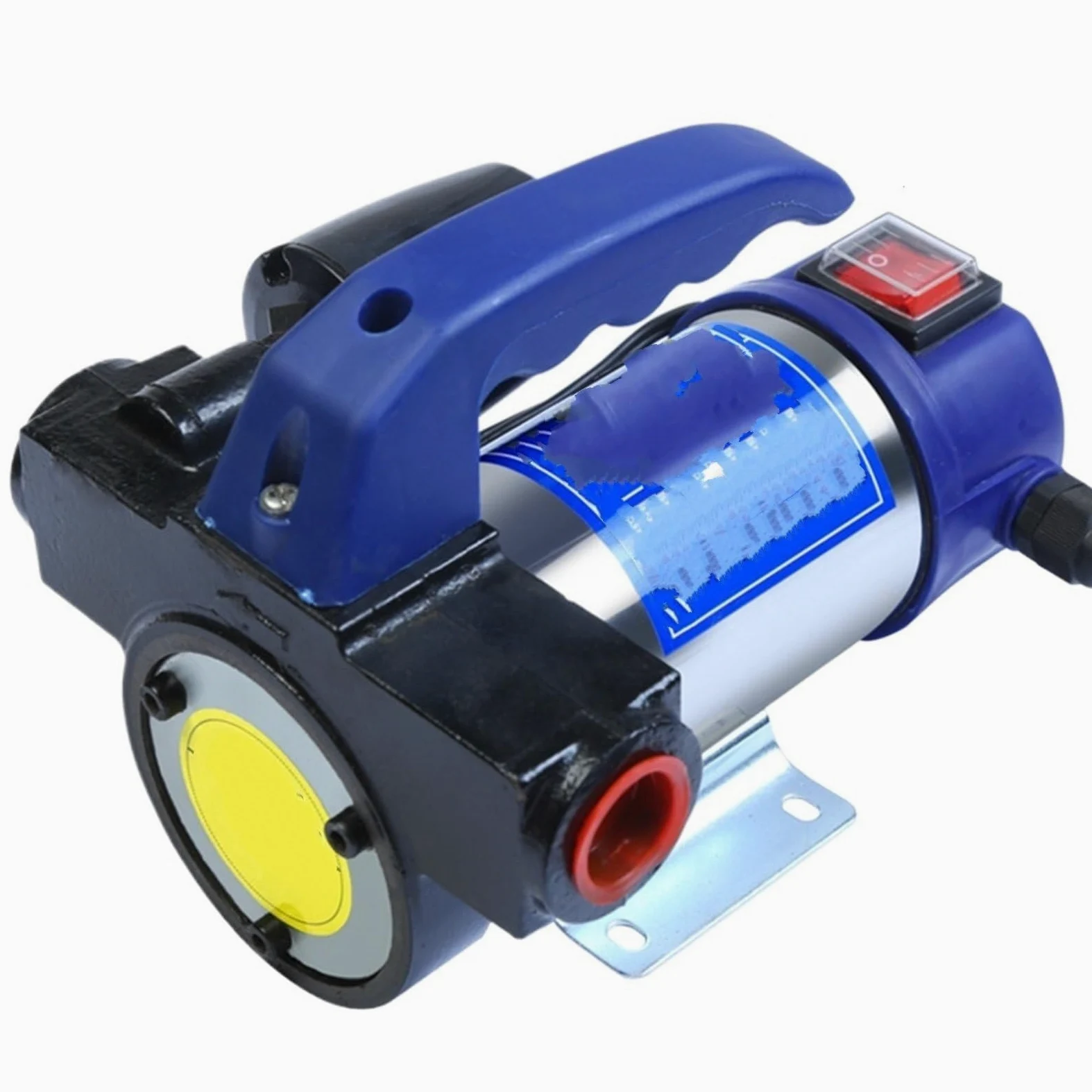Bomba de transferencia aceite y combustible portátil, autocebante con interruptor presión, 12V, 24V, 220V, queroseno diésel eléctrico bomba de sifón manual para gas(12V)