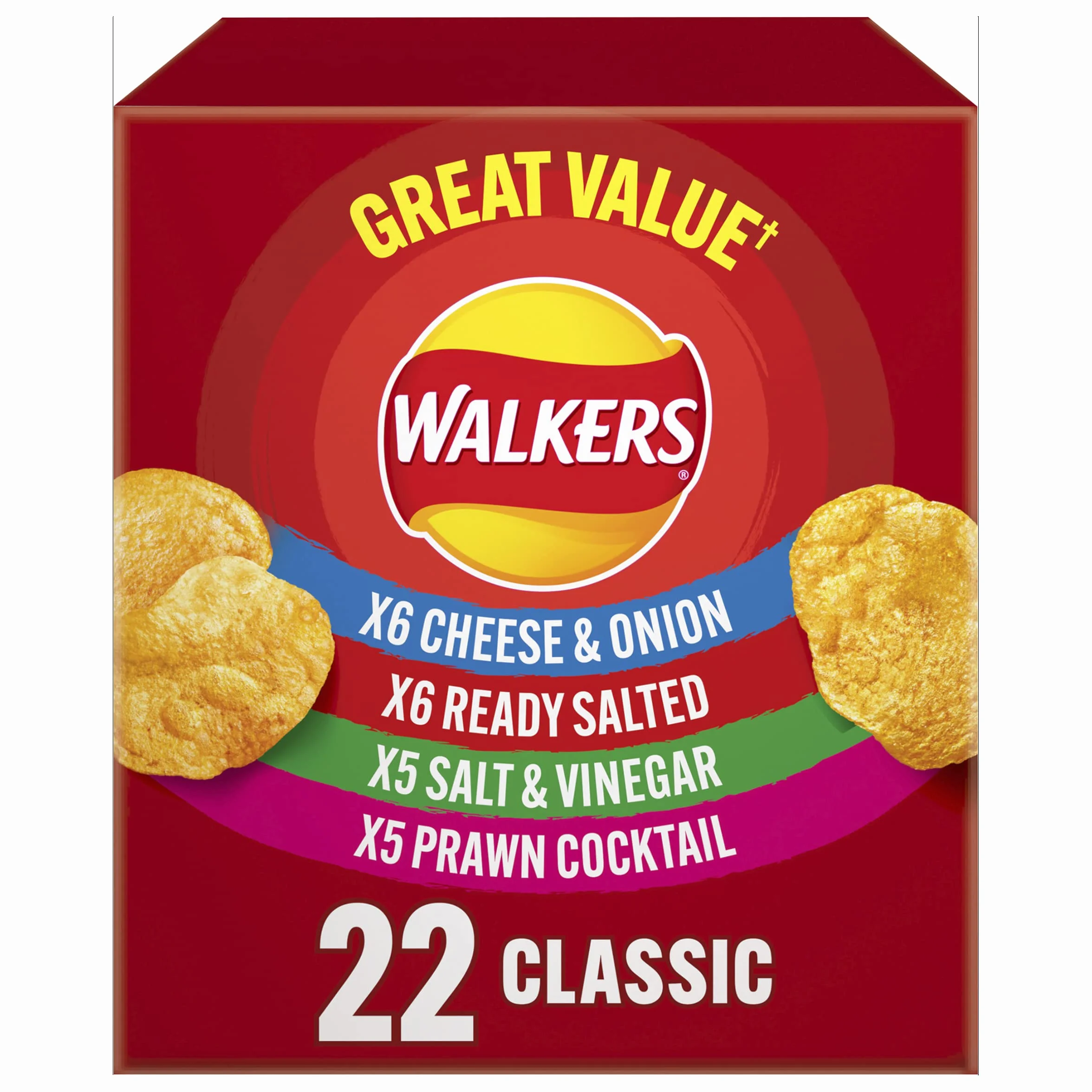Walkers Classic Variety Multipack Patatas Fritas 22x25g
