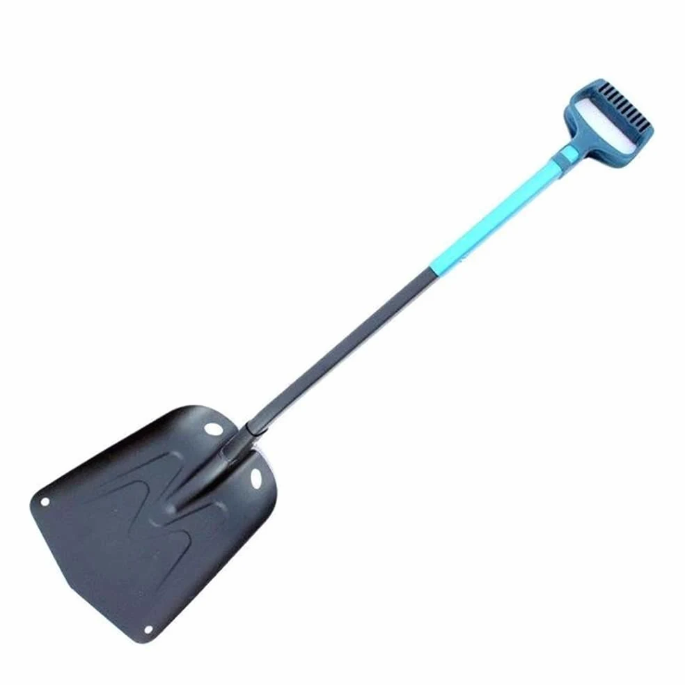 Rascador de hielo para coche Pala De Nieve Plegable Portátil Para Acampar Al Aire Libre En Coche Con Mango Aluminio Extensible Pala Eliminación De Hielo De Emergencia Retráctil Rascadores de hielo par