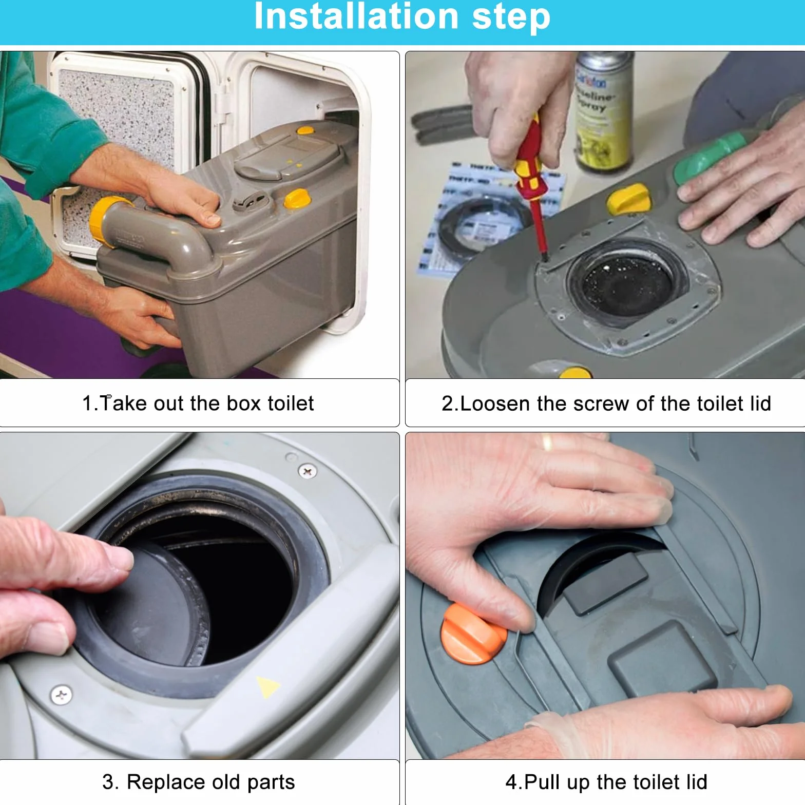 1 Piezas Goma Inodoro para Thetford C2/C200/C250/C260/C400 – Sellado de silicona anti-fugas y olores Arandela Válvula de Descarga– Compatible con Thetford toilette, instalación DIY sencilla