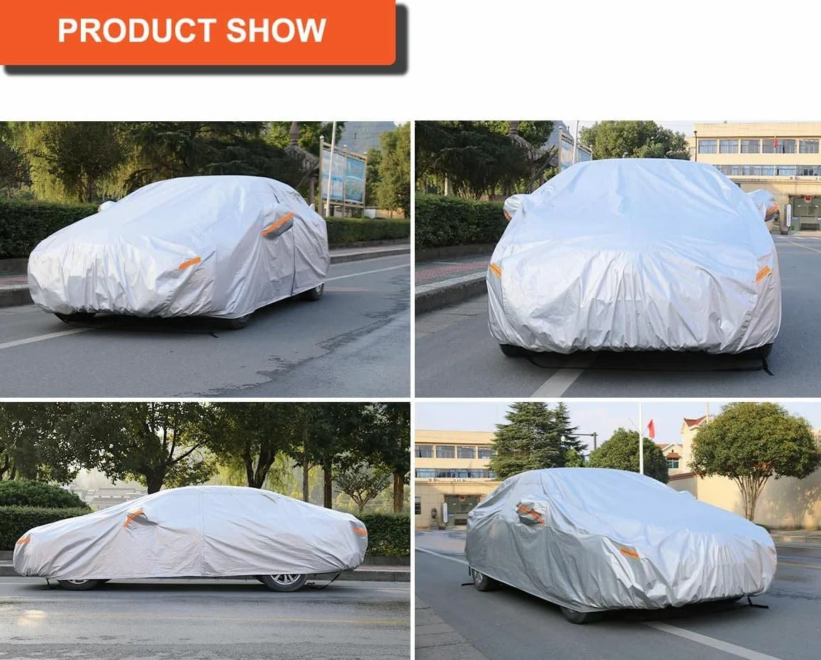 Kayme Funda Coche Exterior, Compatibles con Toyota RAV4 (2008-2025), Cubierta para Coche Impermeable Transpirable Anti-UV Antipolvo de 6 Capas, Cubre Coche con Cremallera y Forro de Algodón.